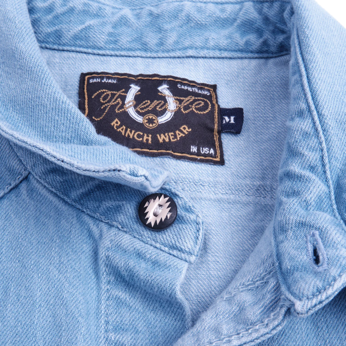 Freenote Cloth Modern Western Shirt - 11oz Bleached Denim