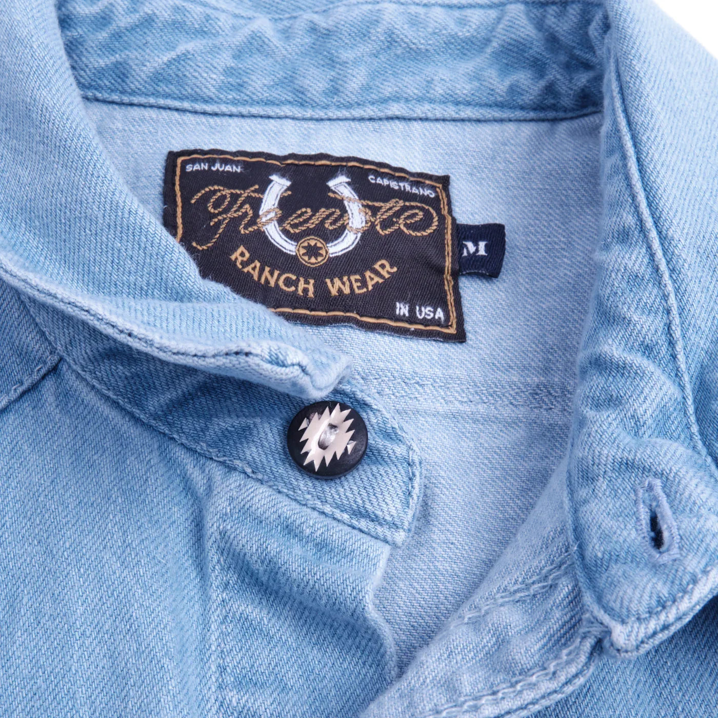 Freenote Cloth Modern Western Shirt - 11oz Bleached Denim