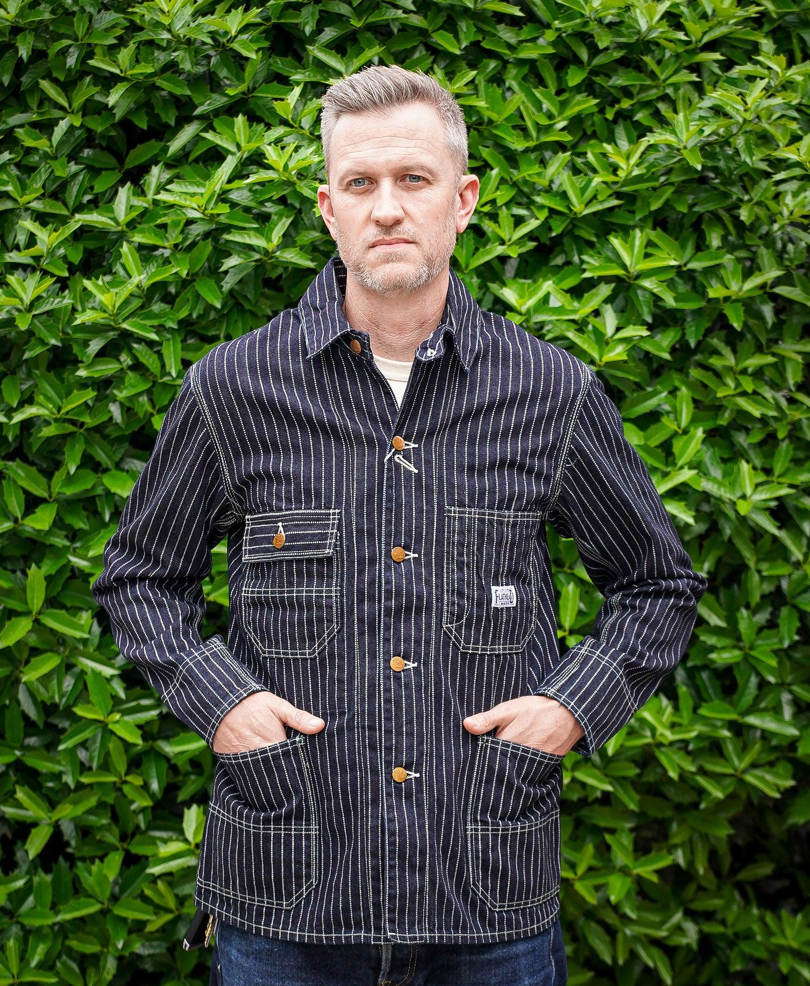 The Flat Head FN-OJ-DC701 10oz Wabash Coverall Jacket - Indigo