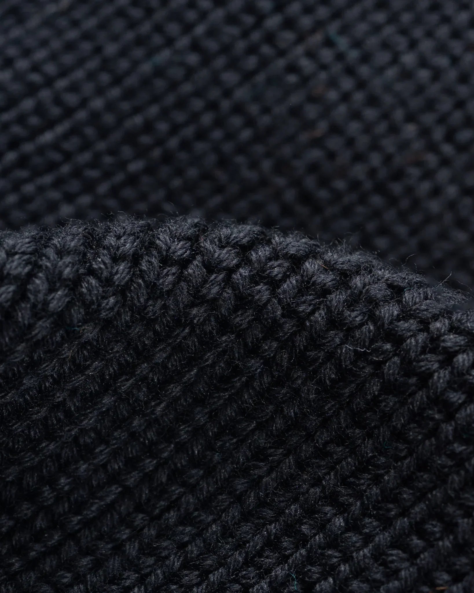 Iron Heart IHG-081-BLK 100% Cotton Ribbed Beanie- Black