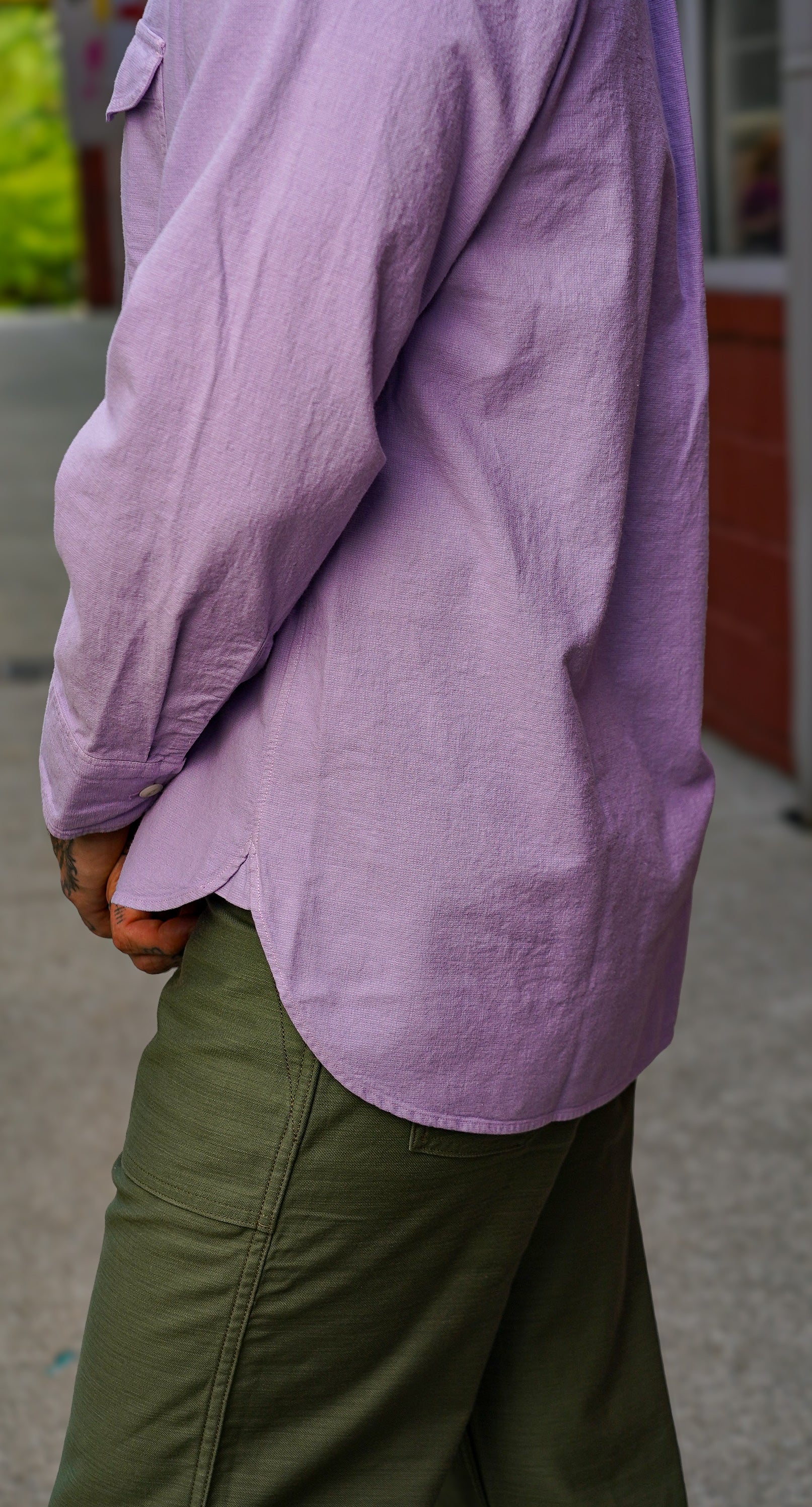 Wythe Airtex Half Zip Shirt - Hazy Purple