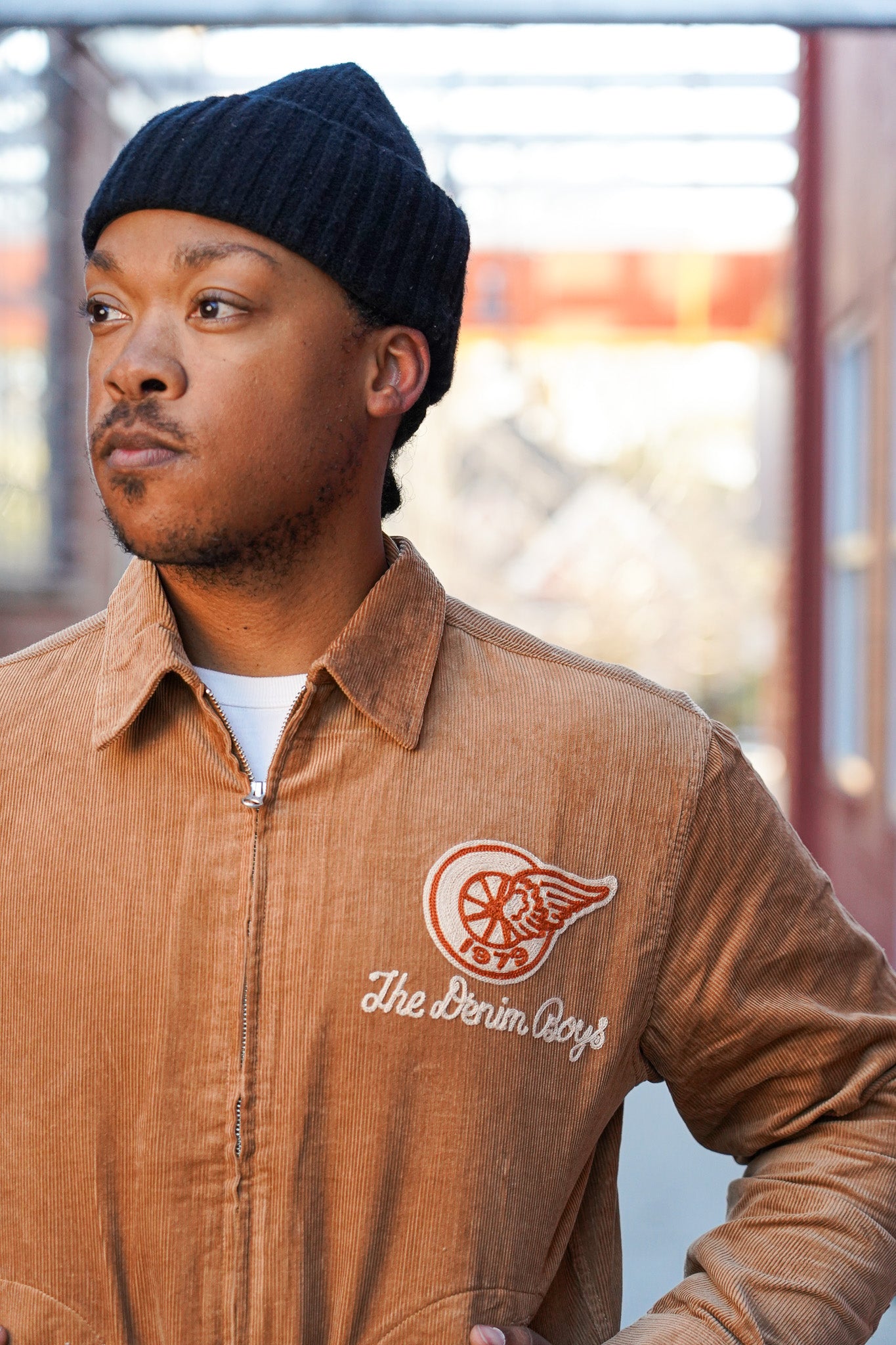 Studio D'Artisan 4625 Corduroy Racing Jacket - Brown