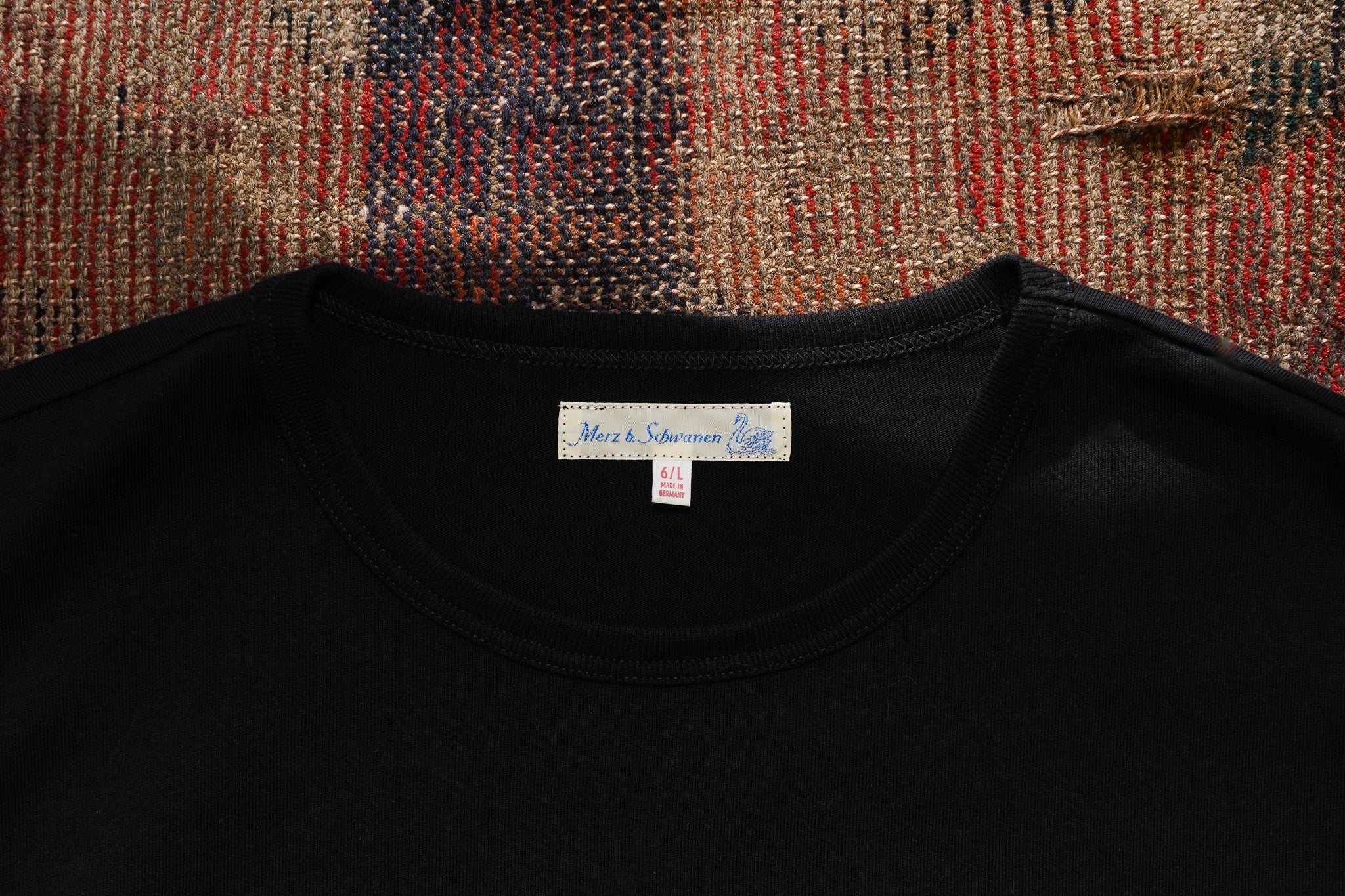 Merz B. Schwanen 2M15LS Machine Refined Long Sleeve T-Shirt - Black