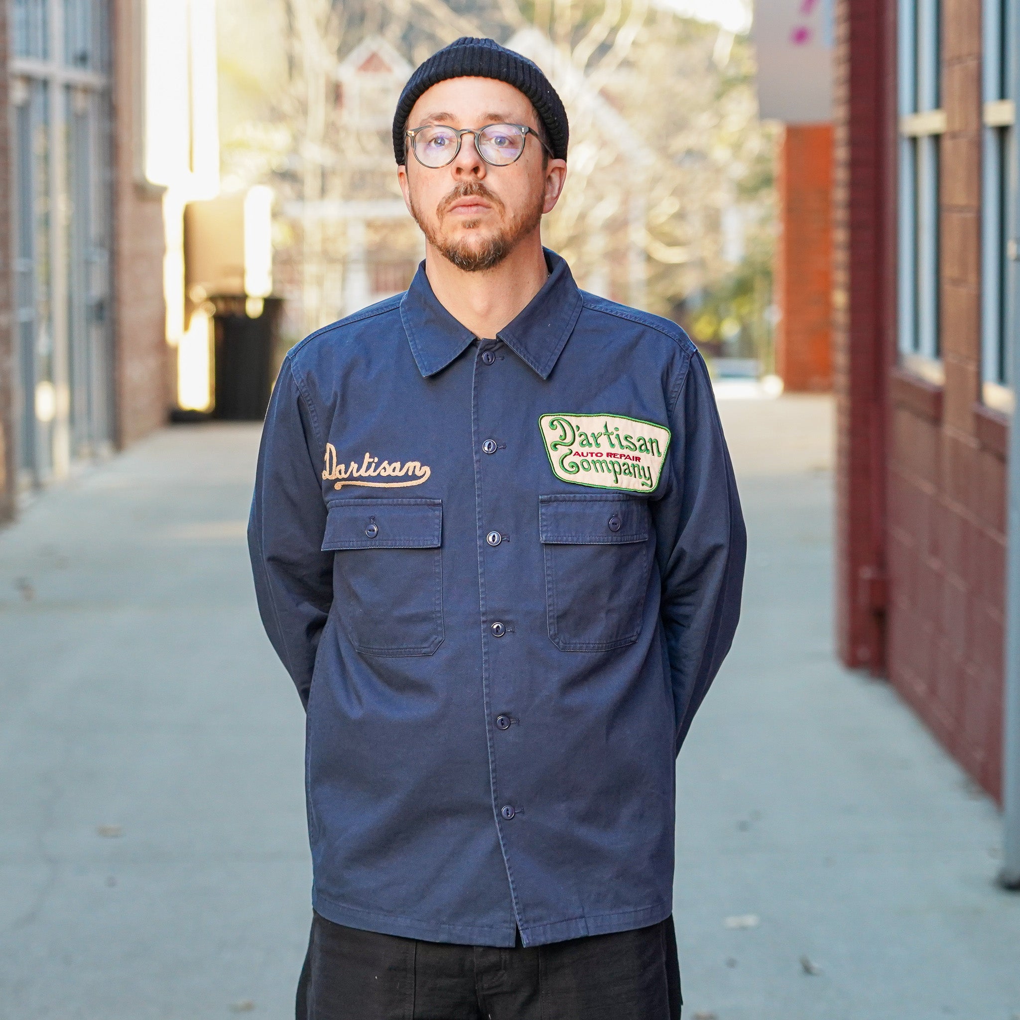 Studio D'Artisan 5733 Embroidered Work Shirt - Navy – Guilty Party