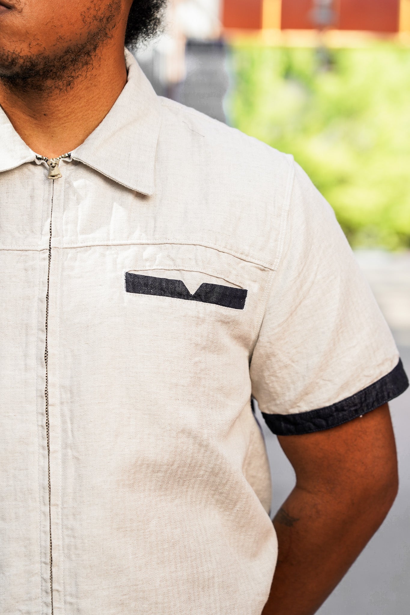 Freenote Cloth Yorba Shirt - White Herringbone
