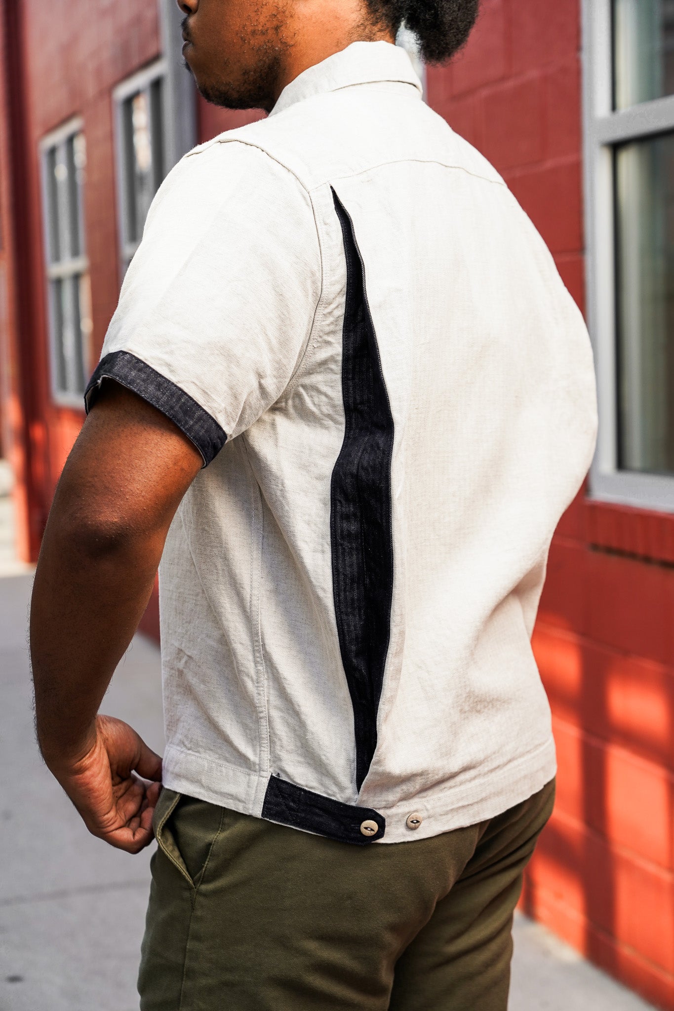 Freenote Cloth Yorba Shirt - White Herringbone