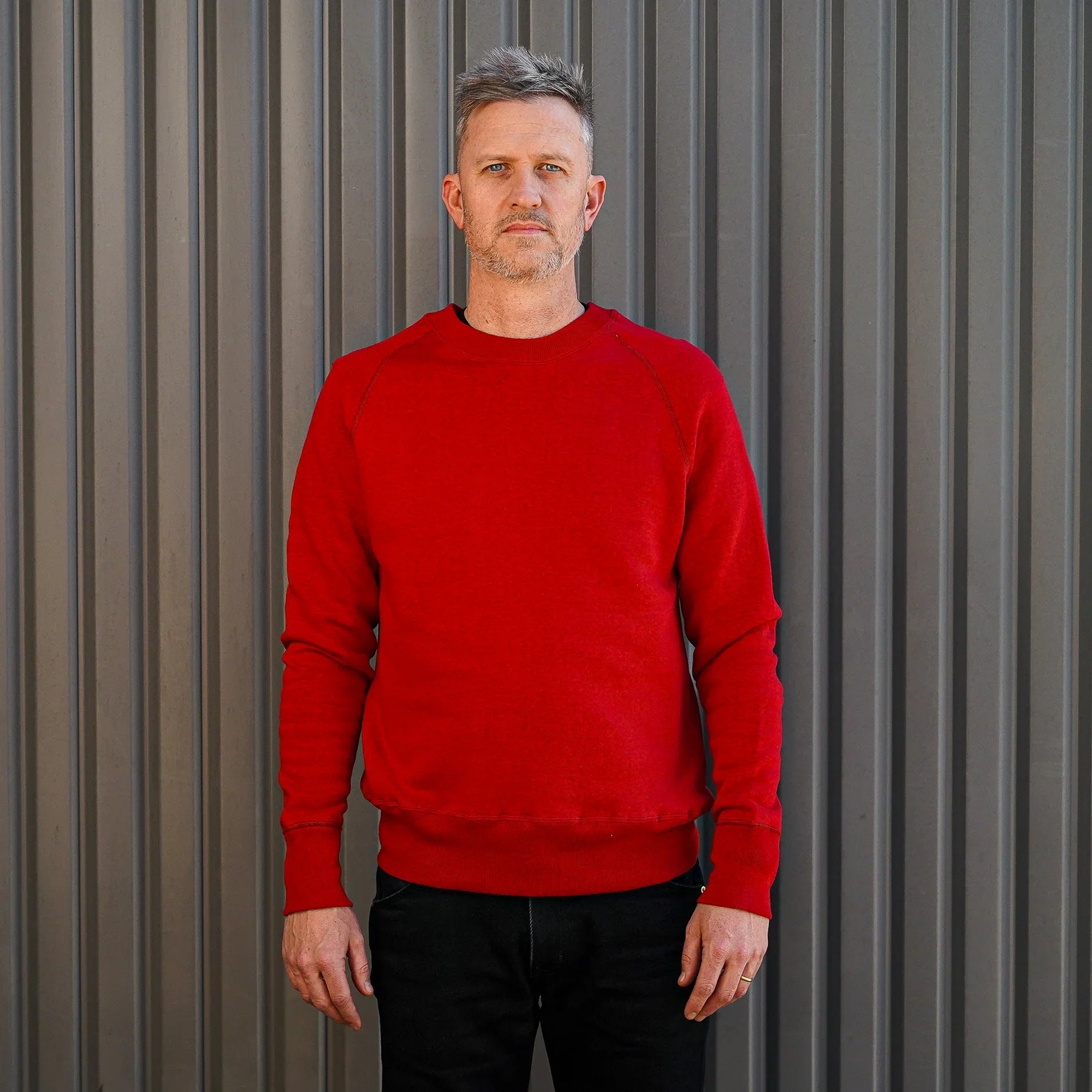 Denime Lot 261 - Four Needle Raglan Crew Neck Sweatshirt - Red