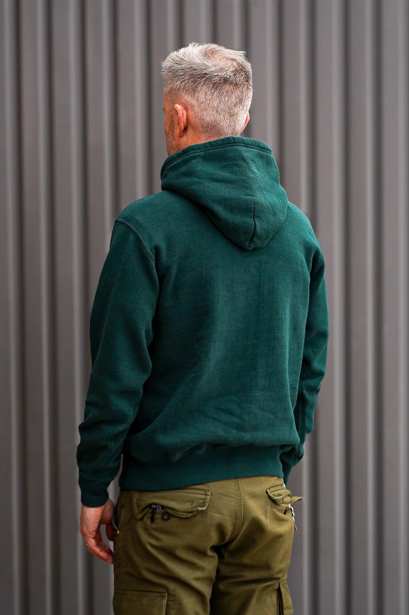 The Flat Head FN-SWP-301 Loopwheel Hooded Sweatshirt - Green