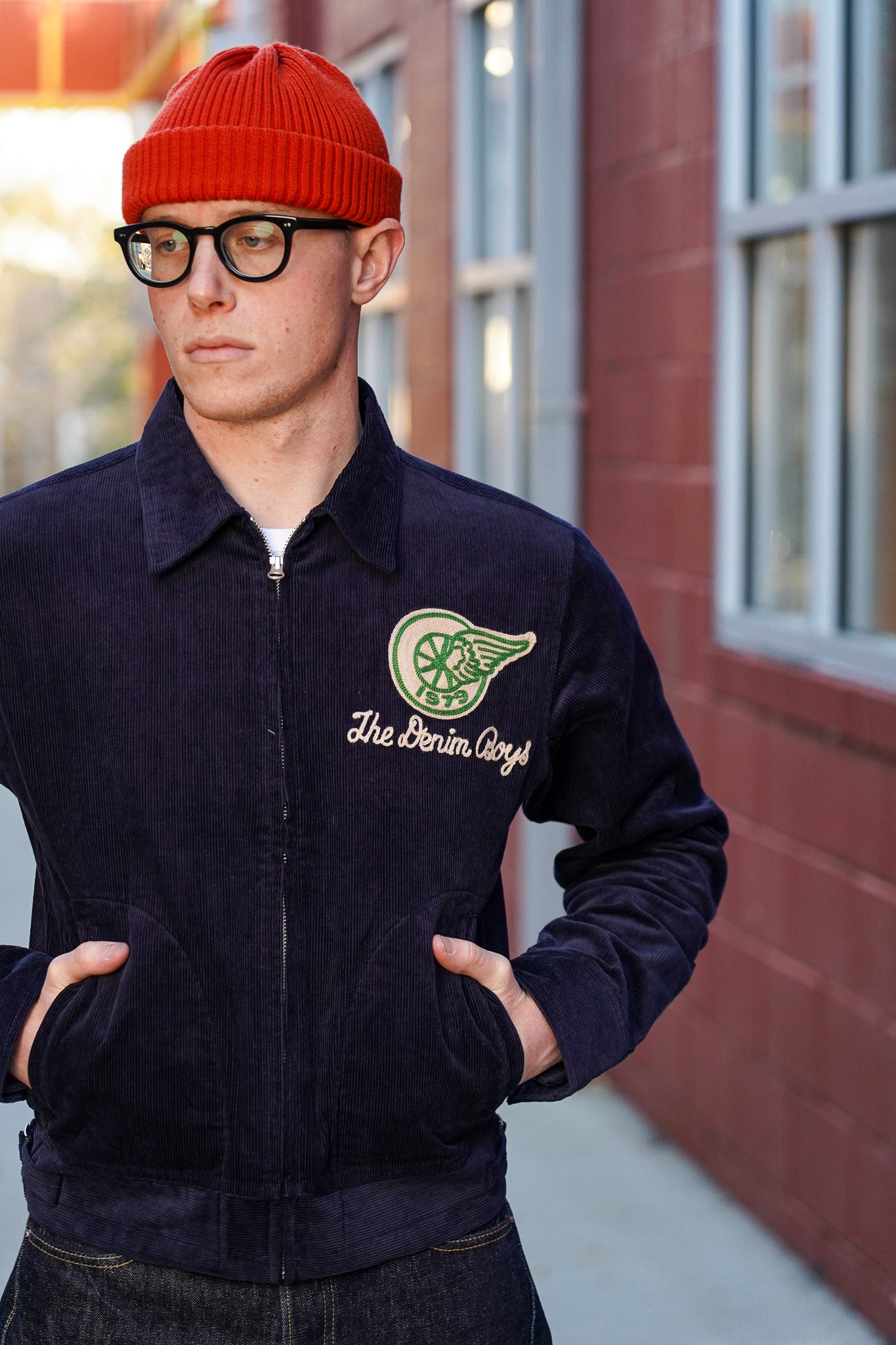Studio D'Artisan 4625 Corduroy Racing Jacket - Navy