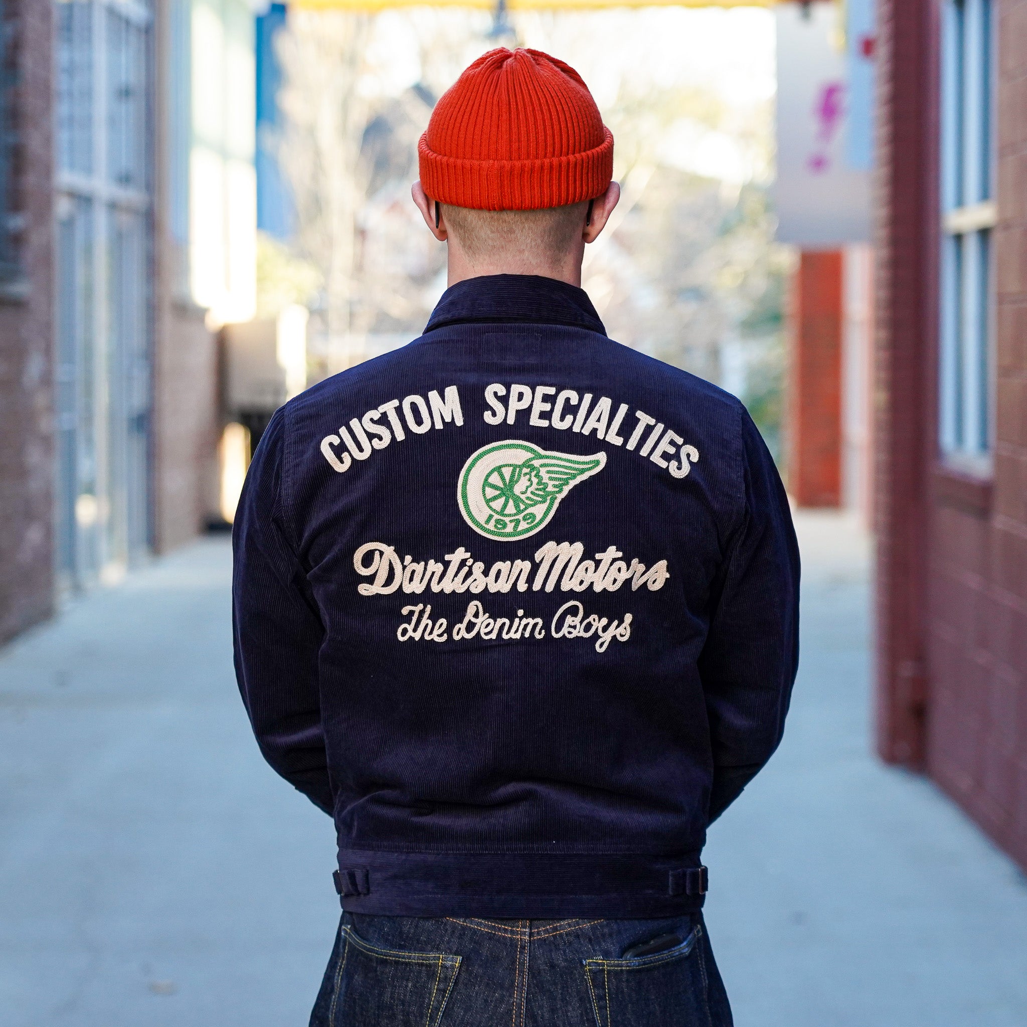 Studio D'Artisan 4625 Corduroy Racing Jacket - Navy