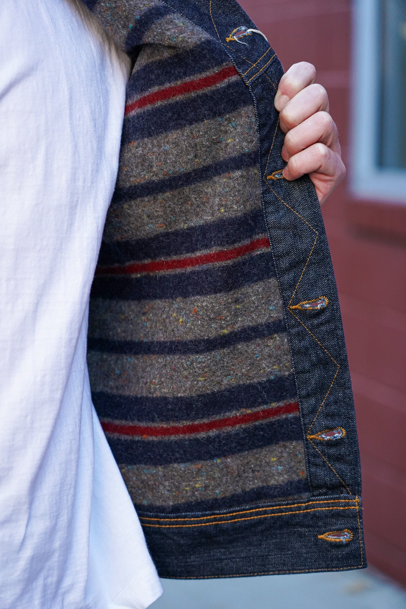 Studio D'Artisan D4187 Blanket Lined Denim Jacket