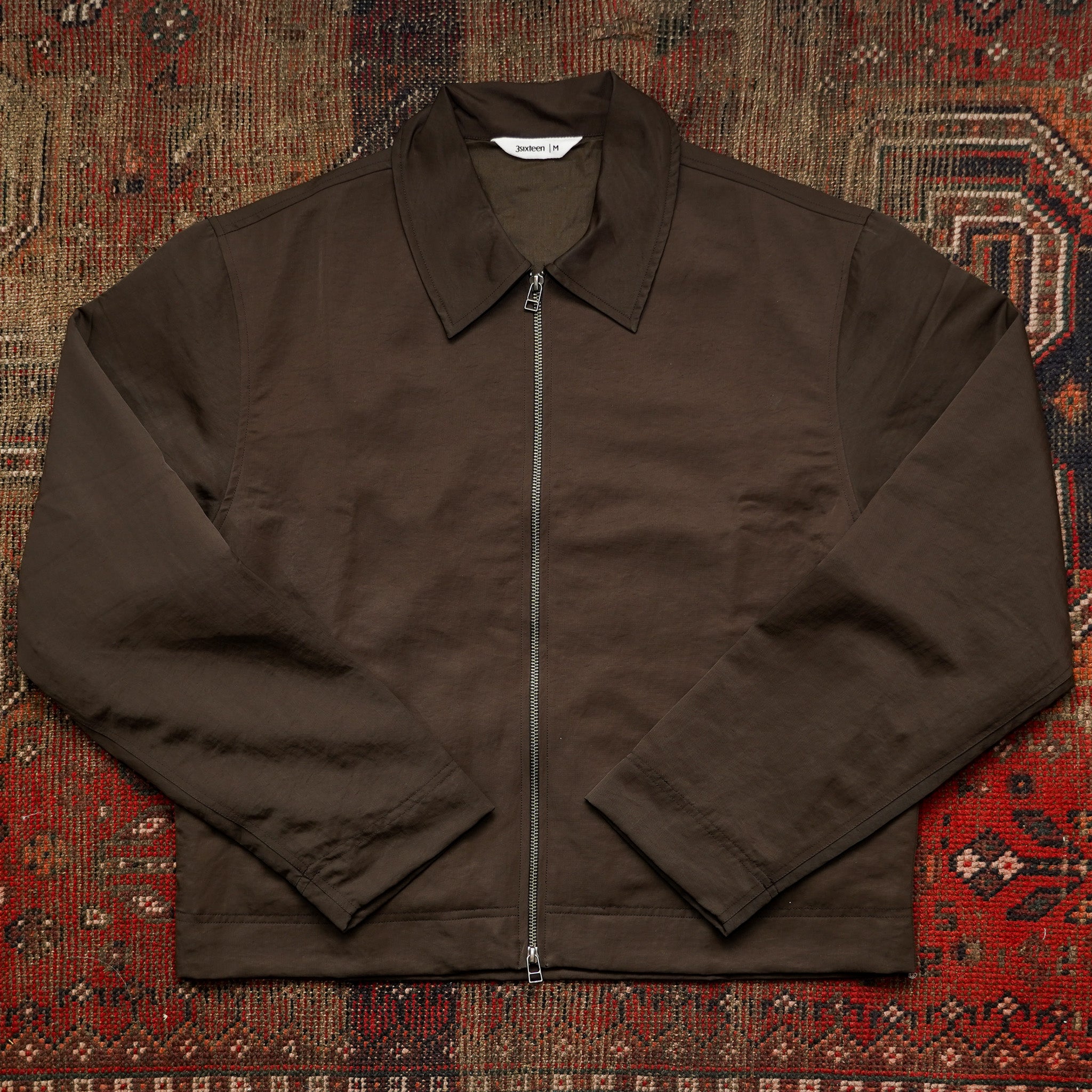 3sixteen Club Jacket - Brown Wrinkle Nylon