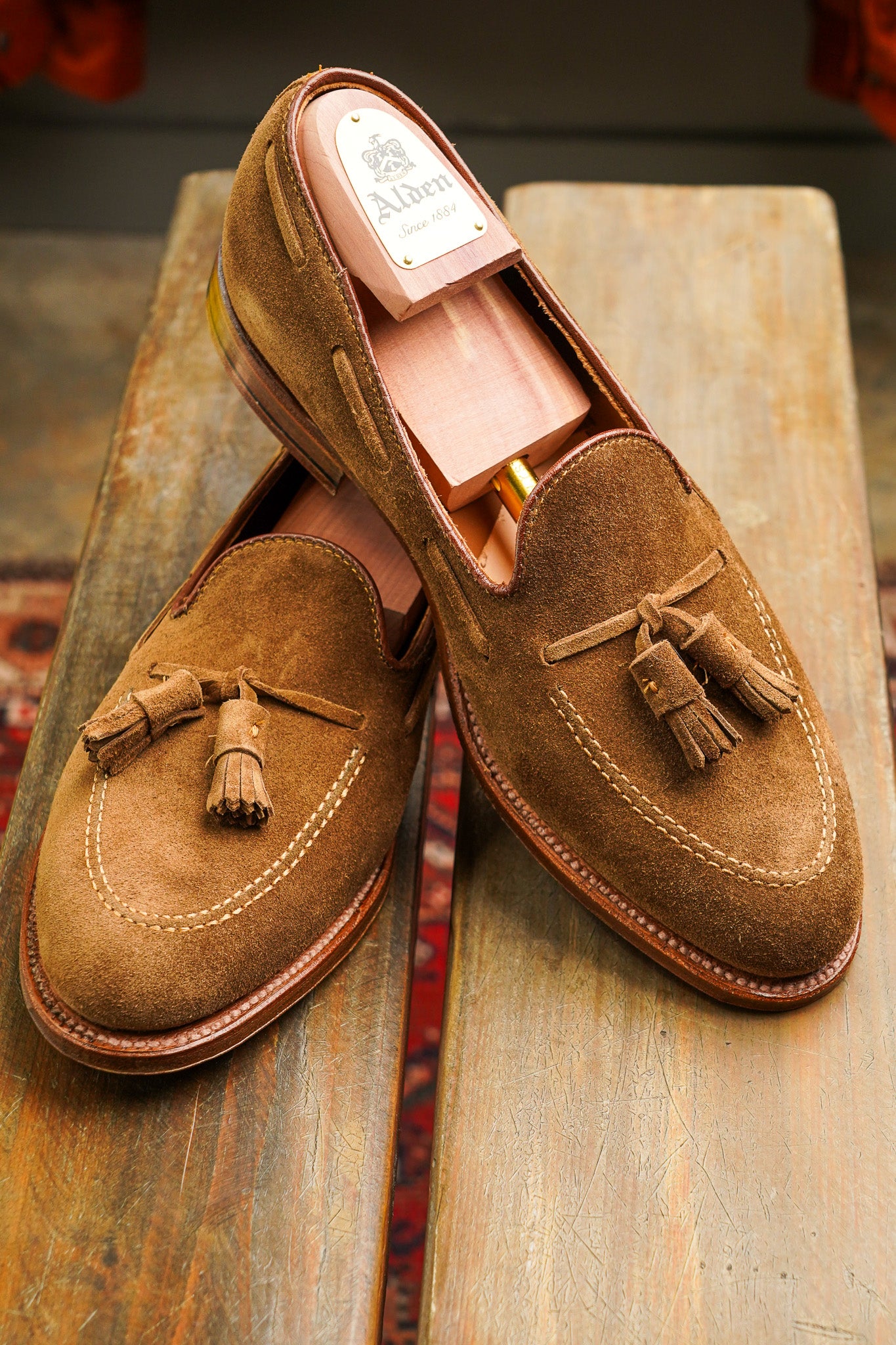 Alden 3403 Tassel Loafer - Snuff Suede