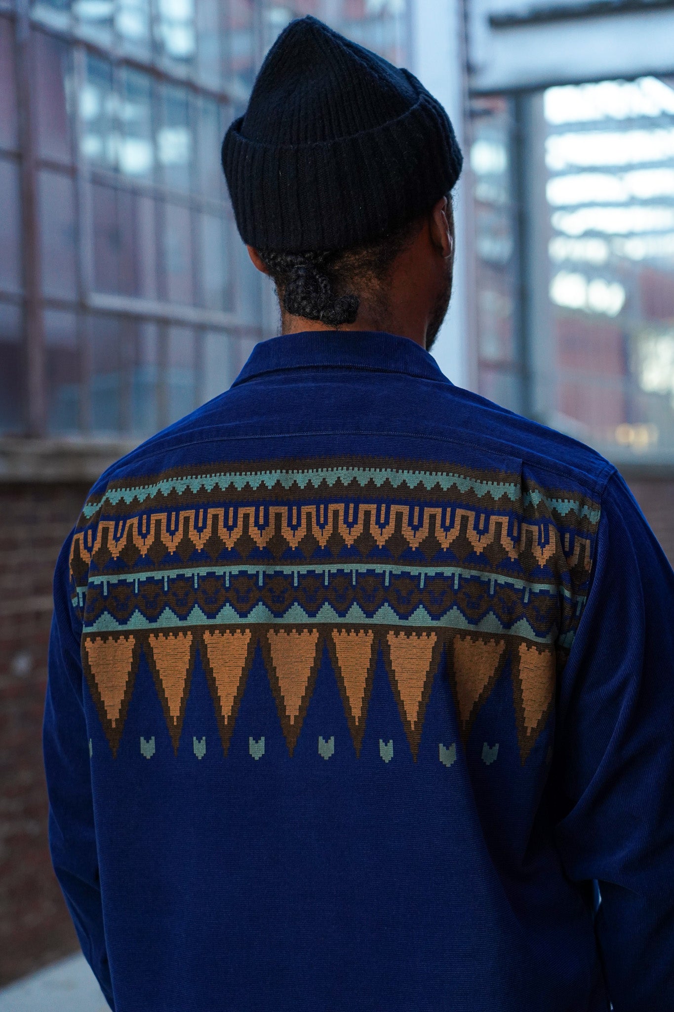 Studio D'Artisan 5731 Native Corduroy Shirt - Indigo