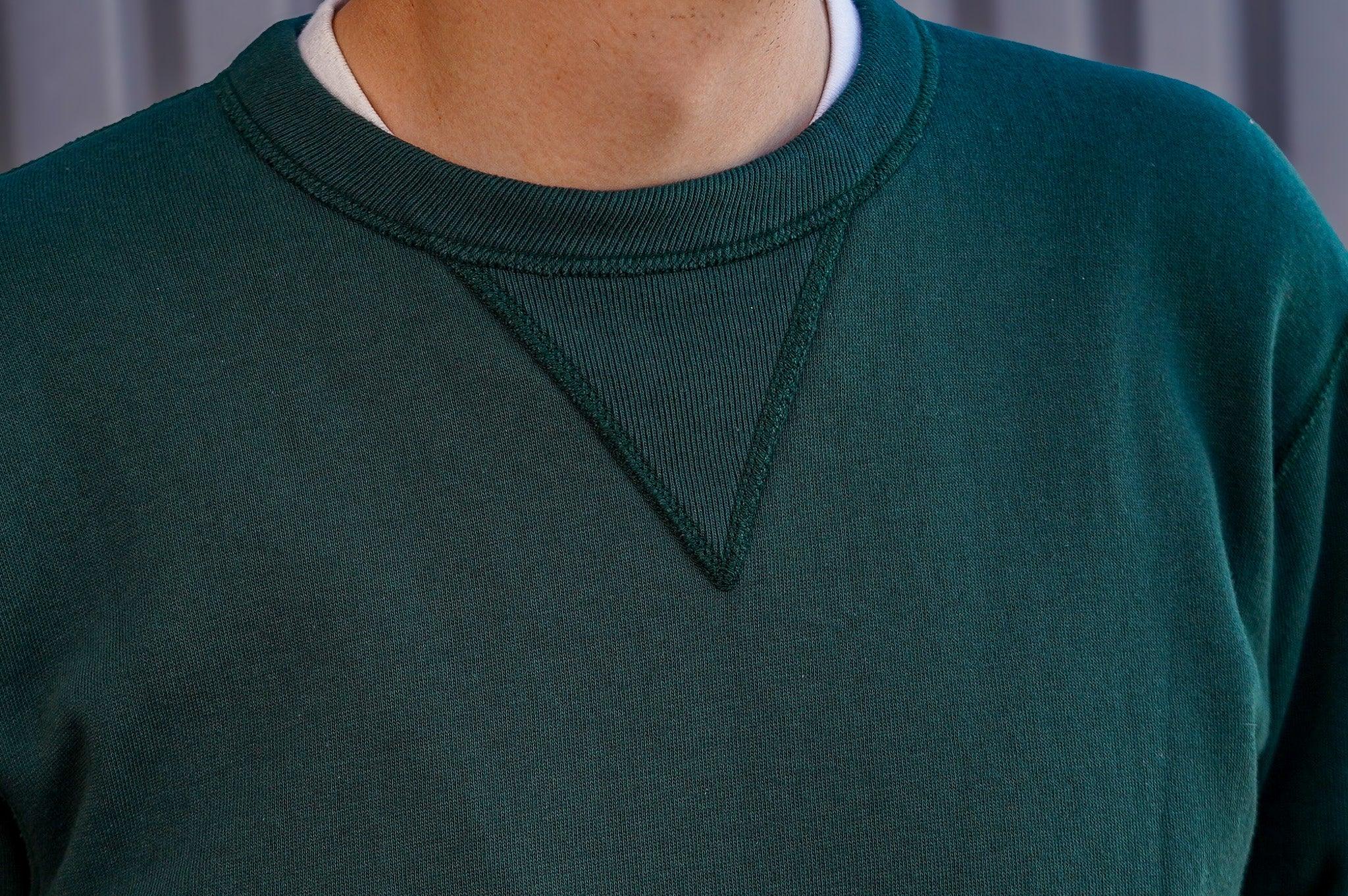 The Flat Head FN-SWC-301 Loopwheel Crewneck Sweatshirt - Green