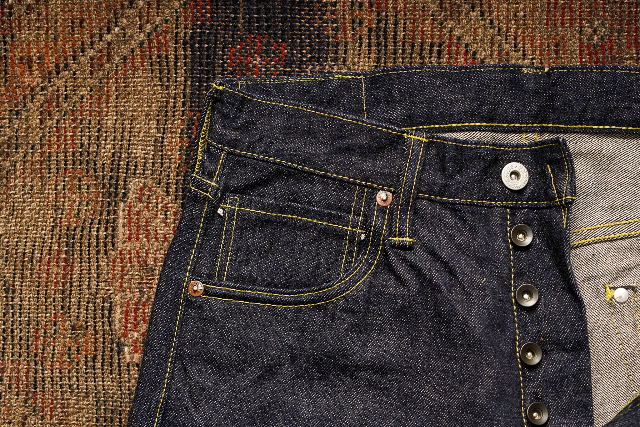 UES 400-WWII Model Indigo Selvedge Denim - One Washed