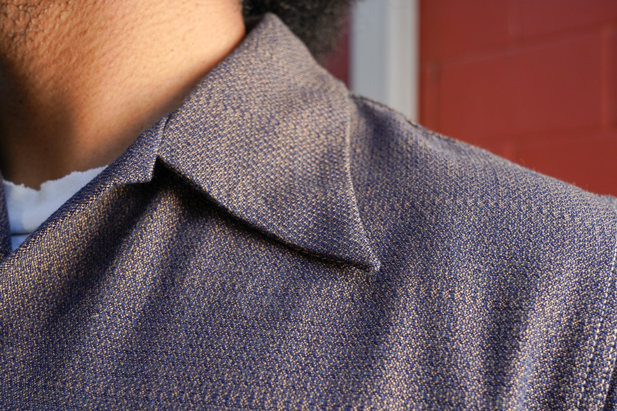 Samurai SOS26-KSK Kanoko Aimadara Open Collar Shirt - Brown