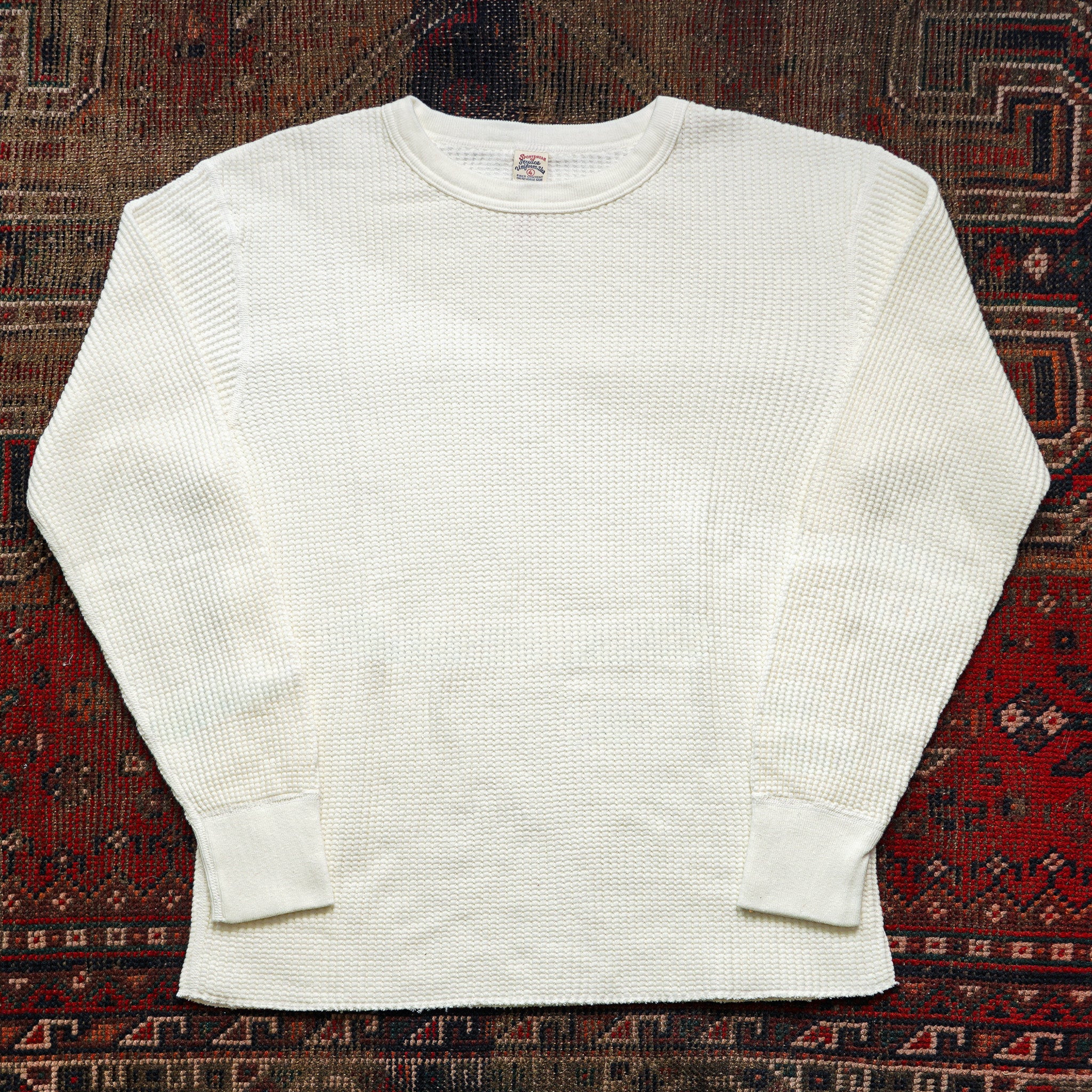 UES Big Waffle Thermal Shirt - Off White