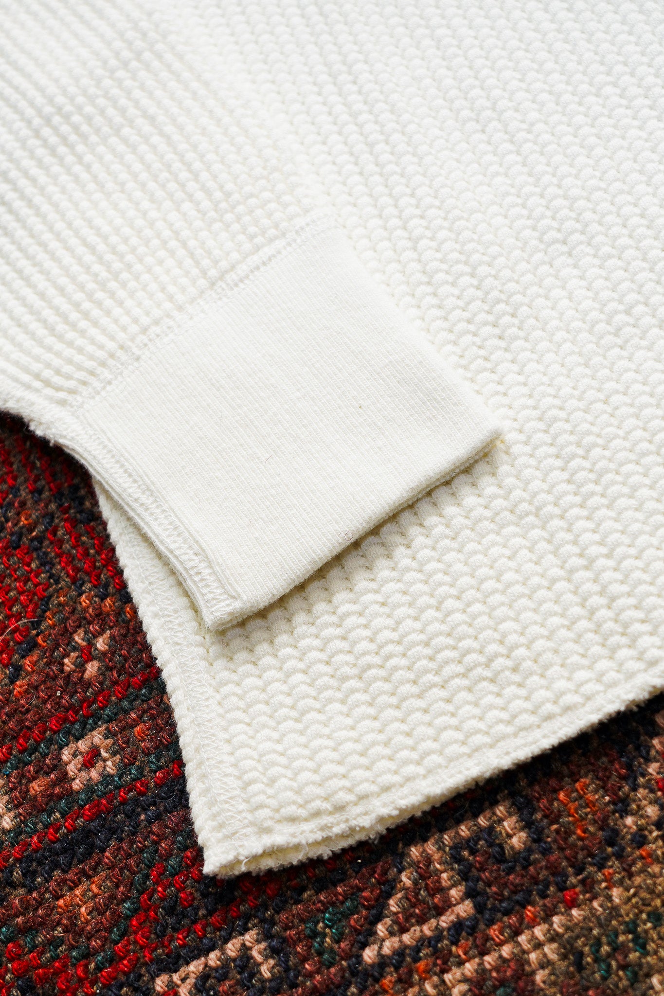 UES Big Waffle Thermal Shirt - Off White