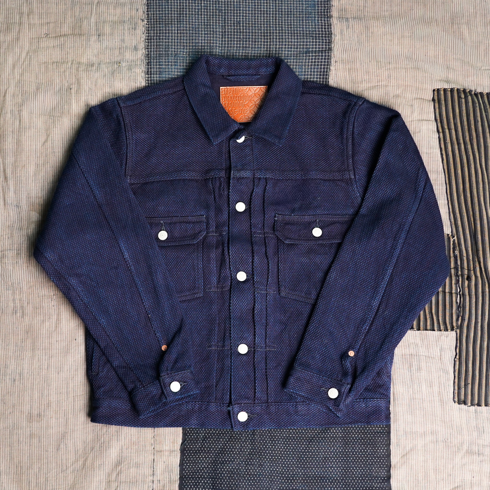 Studio D'Artisan 4619 Selvedge Sashiko Type II Jacket - Indigo