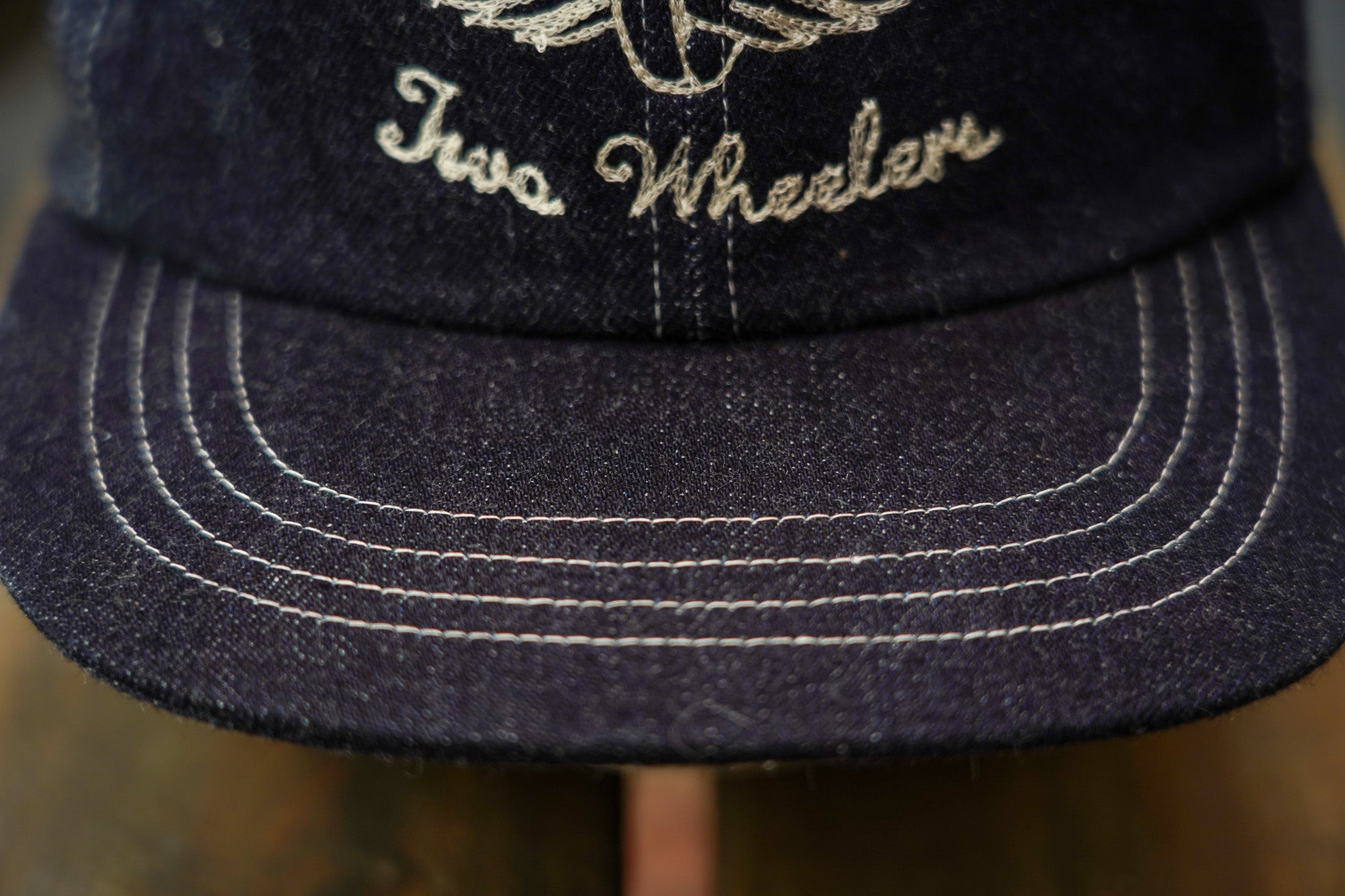 The Flat Head 12oz Denim Trucker Cap - Blue