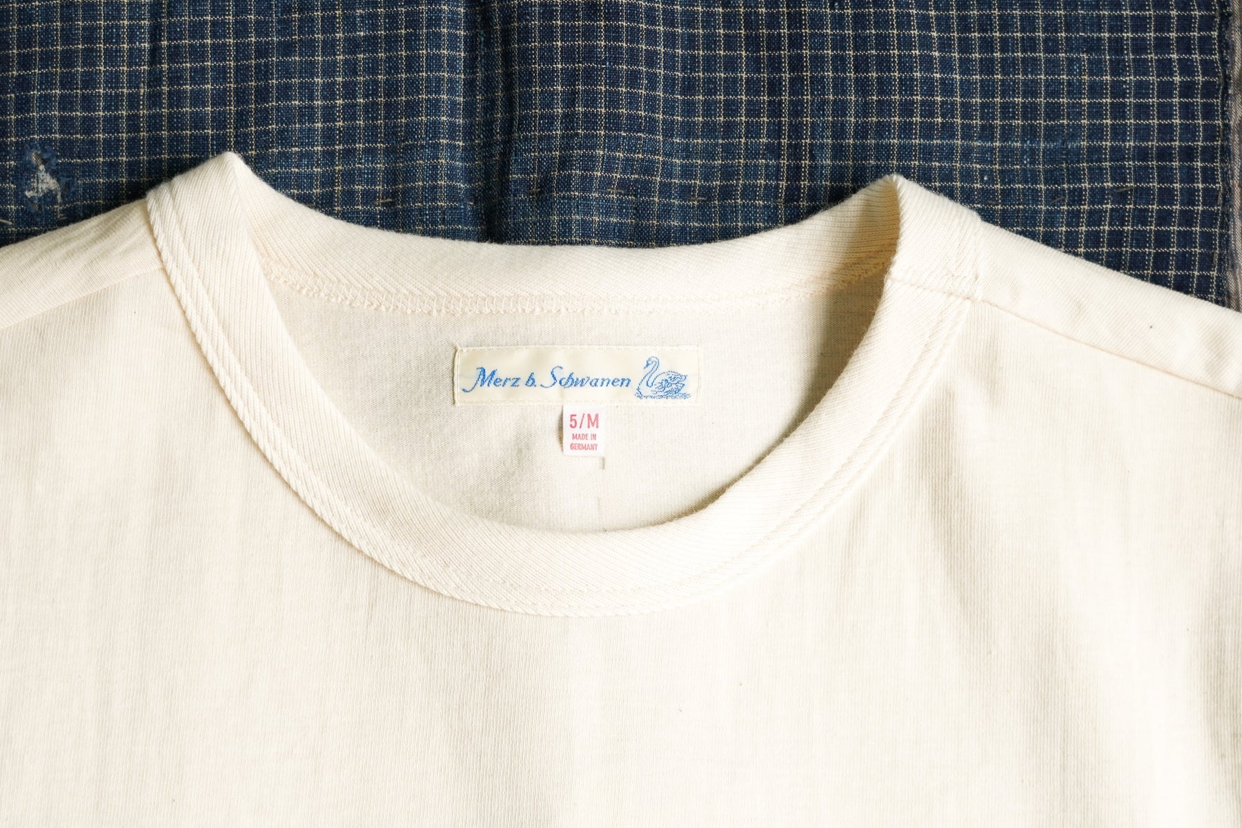 Merz b. Schwanen 215 Loopwheeled Classic Crew Neck T-Shirt - Nature