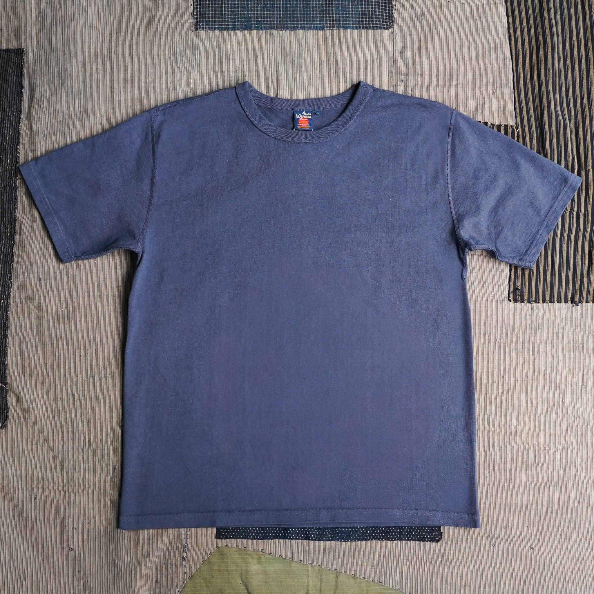 Studio D'Artisan 9913 Tsuri-Ami Loopwheeled T-Shirt - Navy