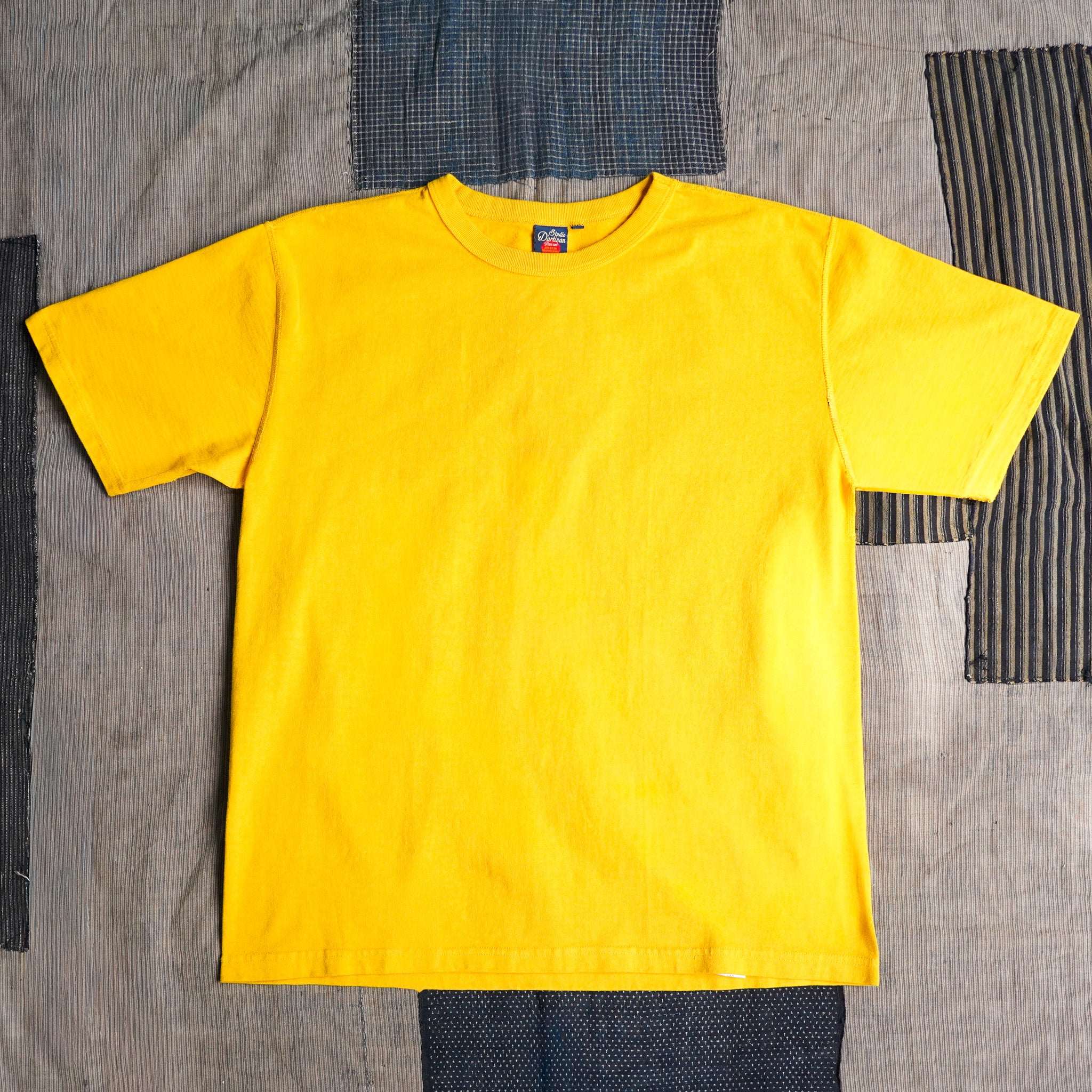 Studio D'Artisan 9913 Tsuri-Ami Loopwheeled T-Shirt - Yellow