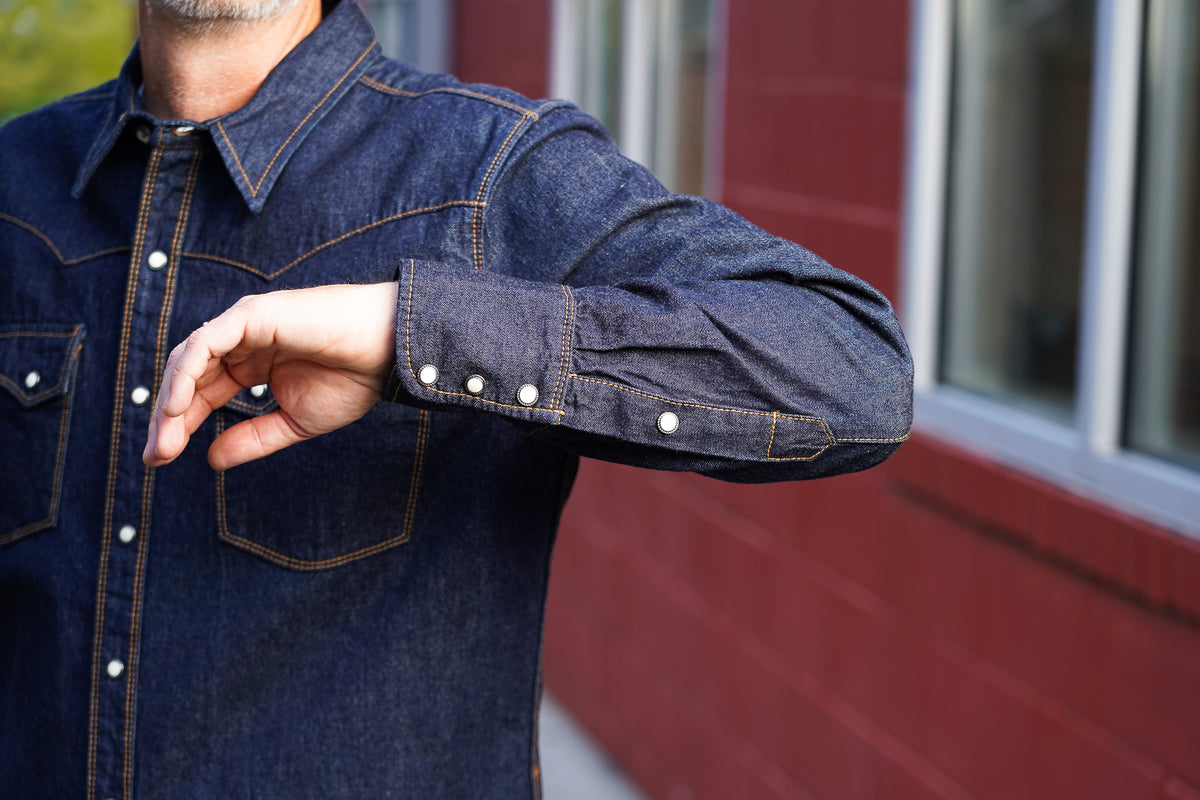 Freenote Cloth Calico Western Shirt - 9oz Indigo