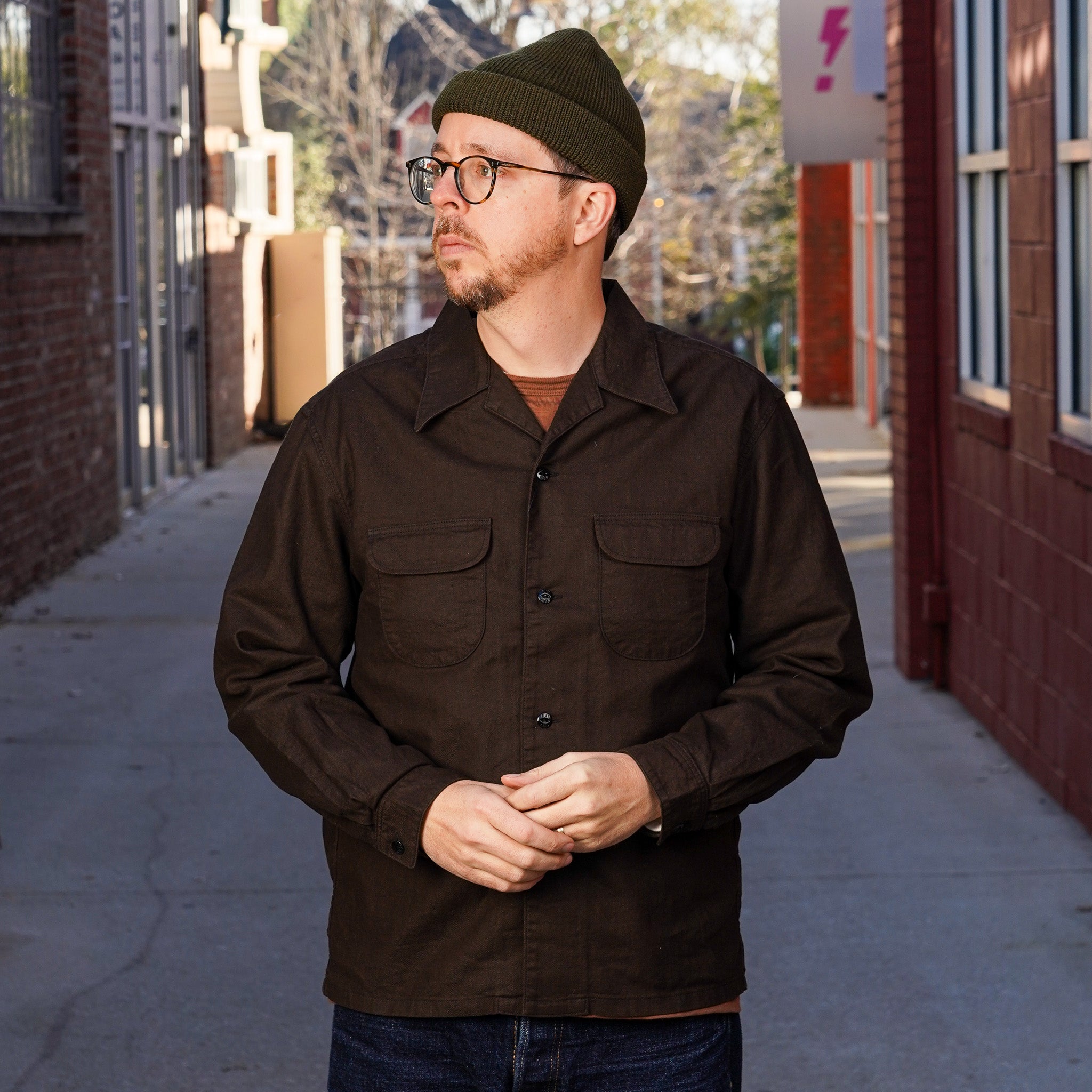 The Flat Head FN-SCR-022L Cotton Linen Shirt - Bengala Dyed