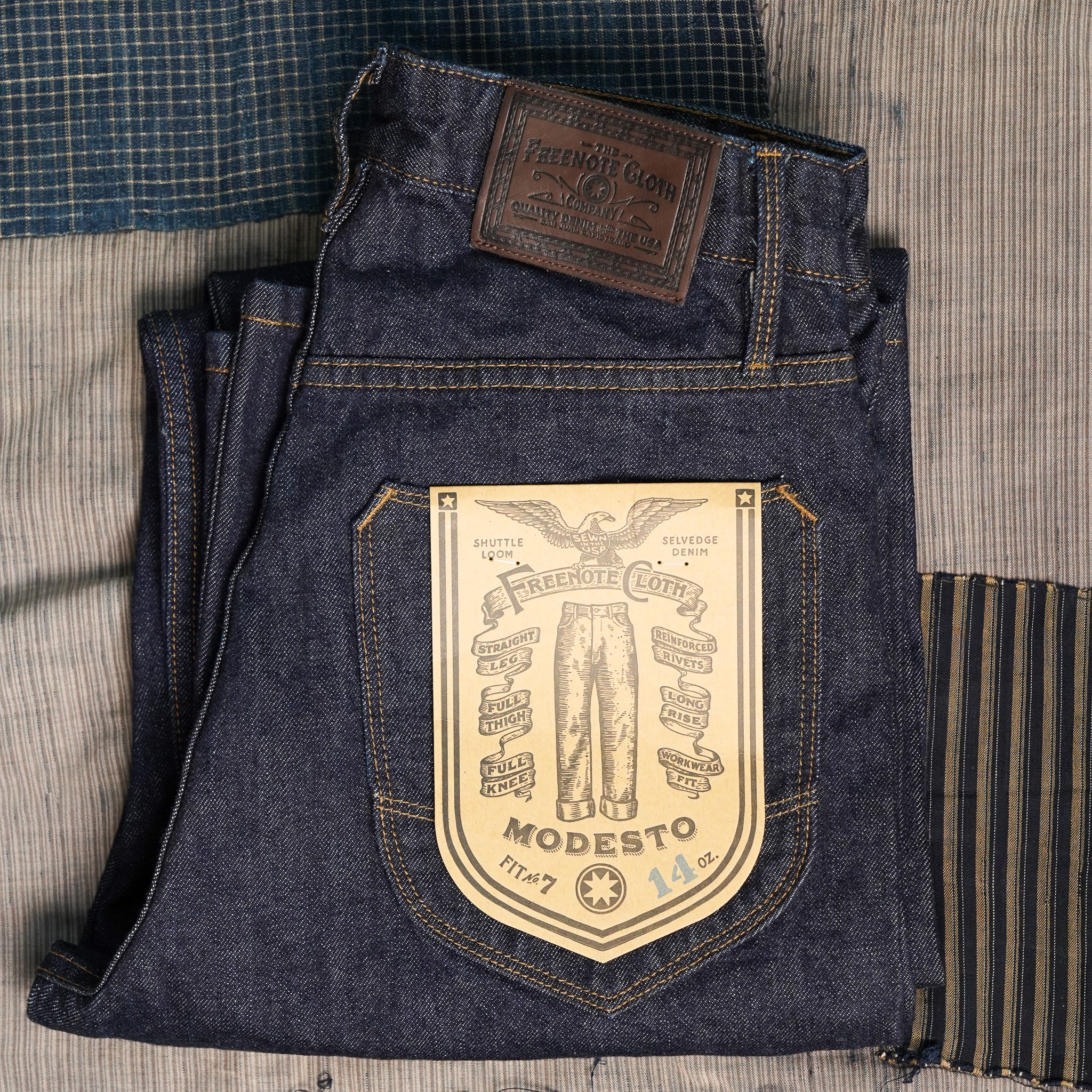 Freenote Cloth Modesto Wide Leg - 14oz 50s Indigo Rinsed