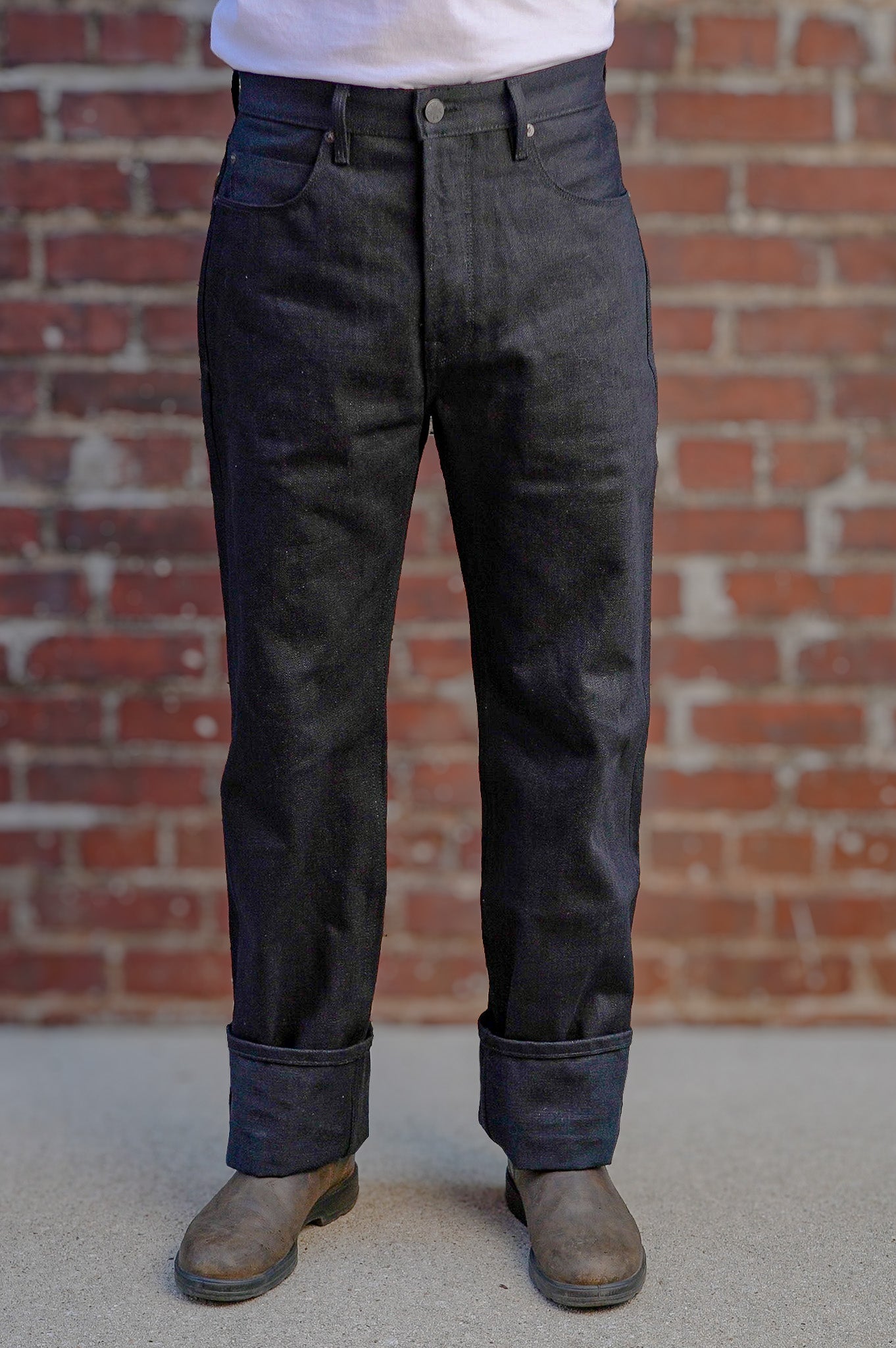 Freenote Cloth Modesto Wide Leg - 17oz Double Black Slub