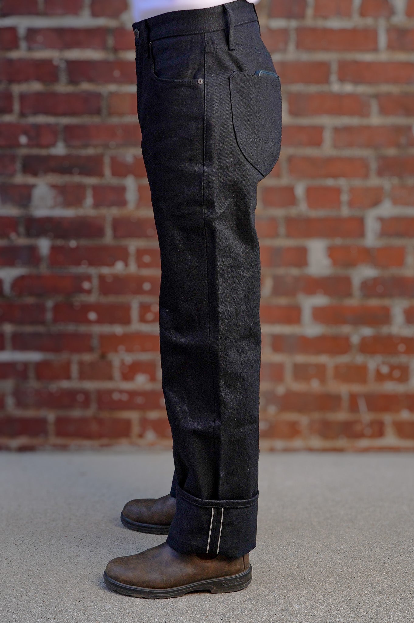 Freenote Cloth Modesto Wide Leg - 17oz Double Black Slub