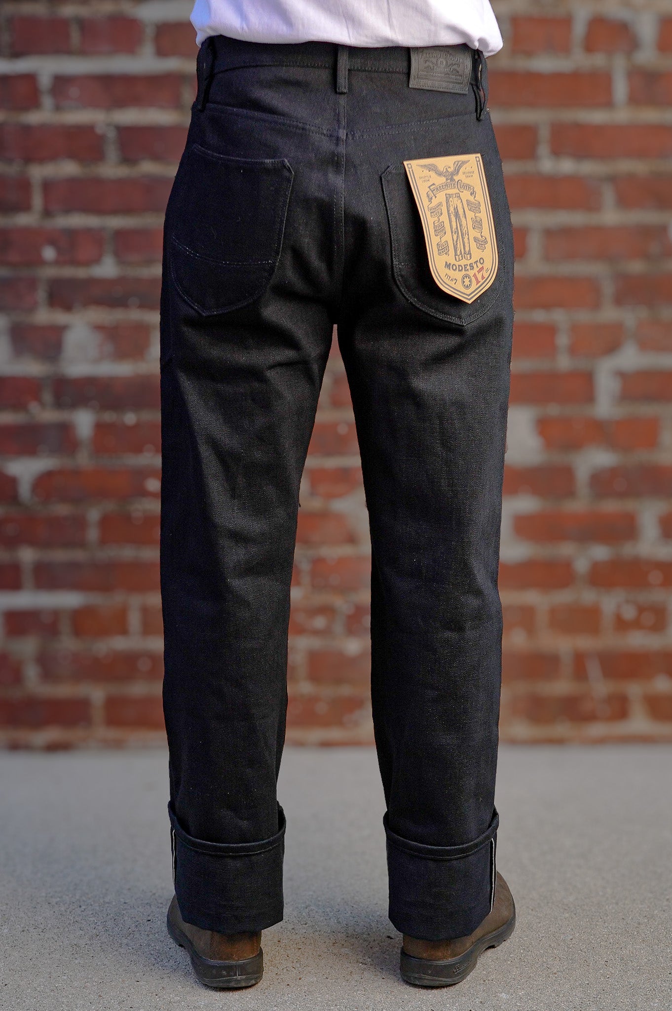 Freenote Cloth Modesto Wide Leg - 17oz Double Black Slub