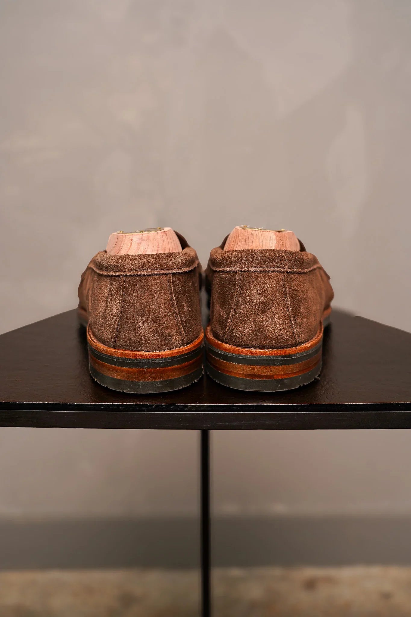 Alden 6224L Unlined Penny Loafer - Dark Brown Suede