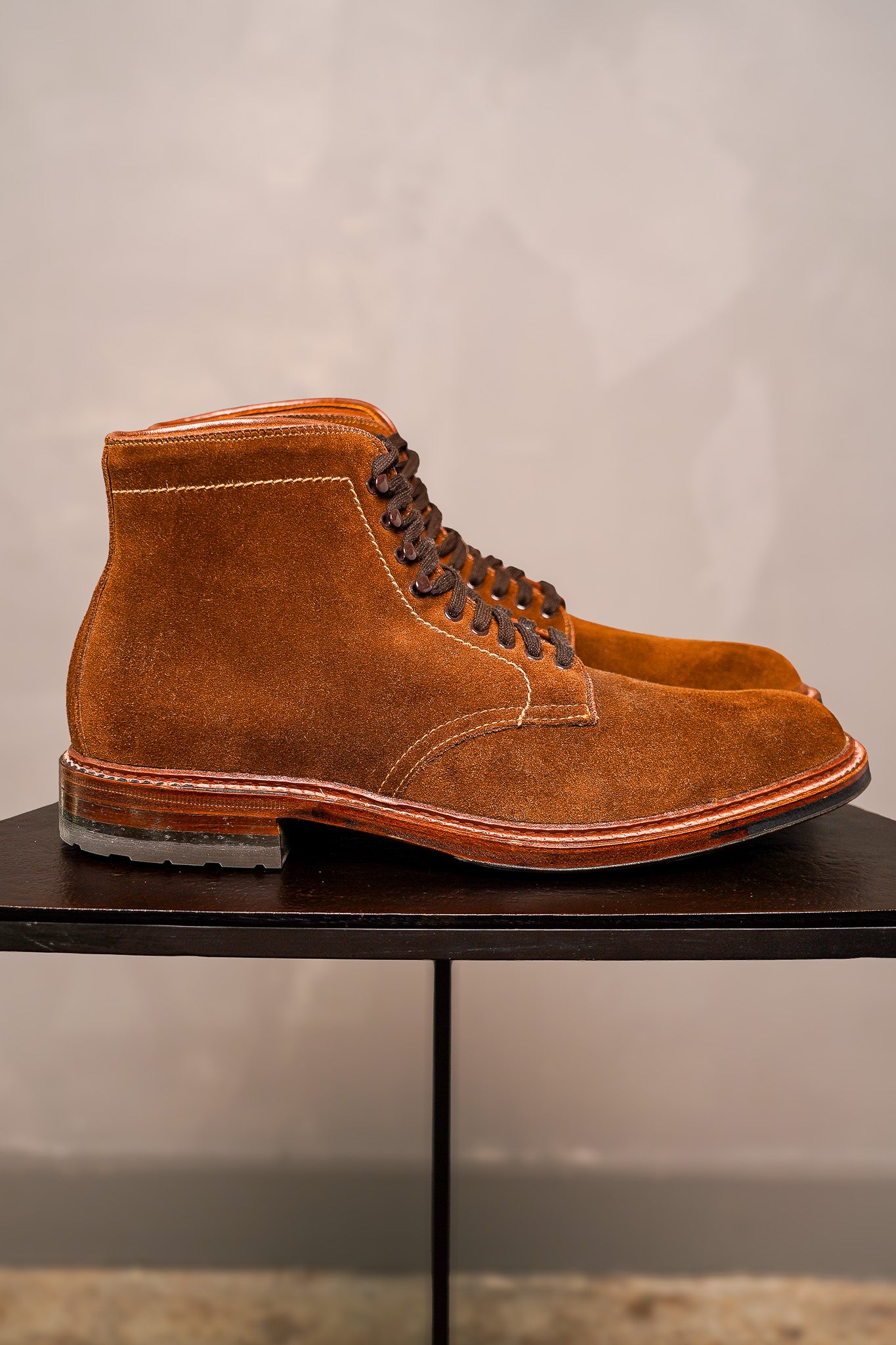 Alden 4511HC Plain Toe Boot - Snuff Suede
