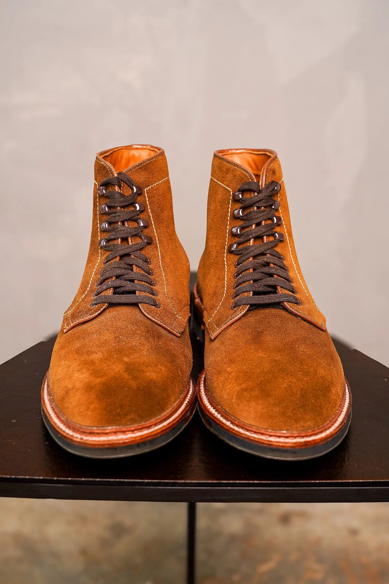 Alden 4511HC Plain Toe Boot - Snuff Suede