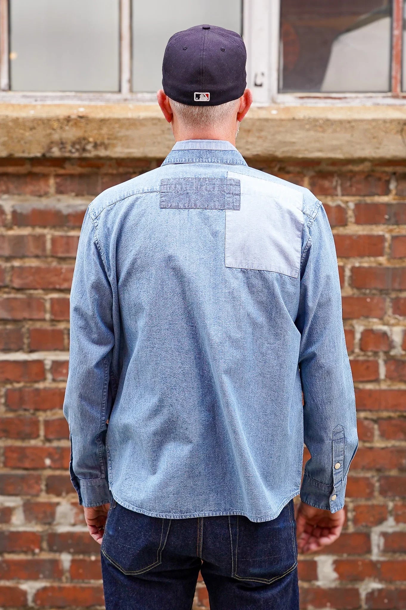 3sixteen Utility Shirt - Indigo Patchwork Chambray