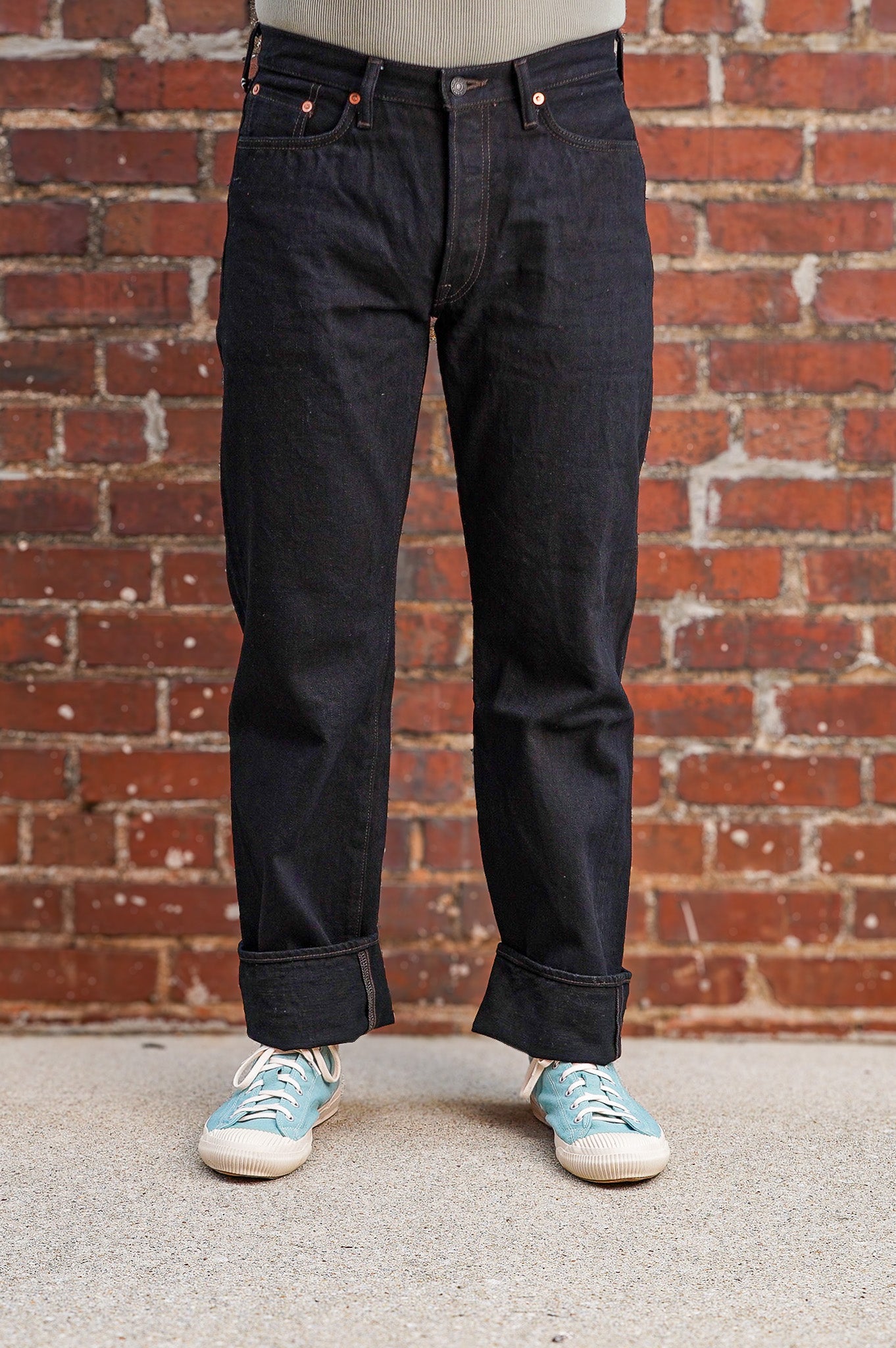 Studio D'Artisan SP-120 45th Anniversary 18oz Amami Mud-dyed Indigo Straight Fit - One Washed