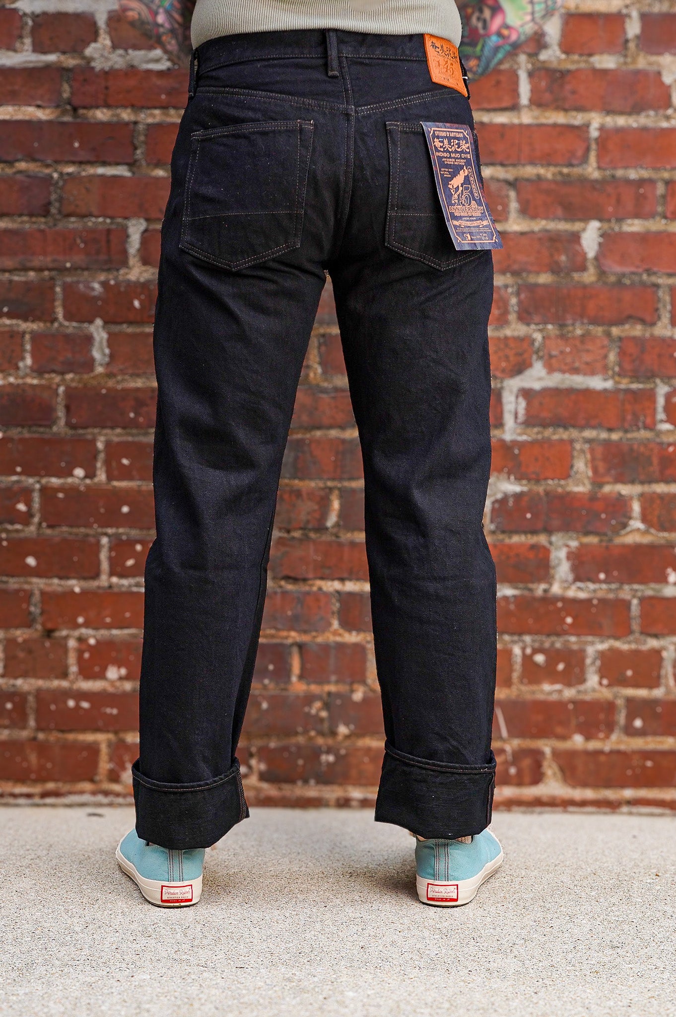 Studio D'Artisan SP-120 45th Anniversary 18oz Amami Mud-dyed Indigo Straight Fit - One Washed