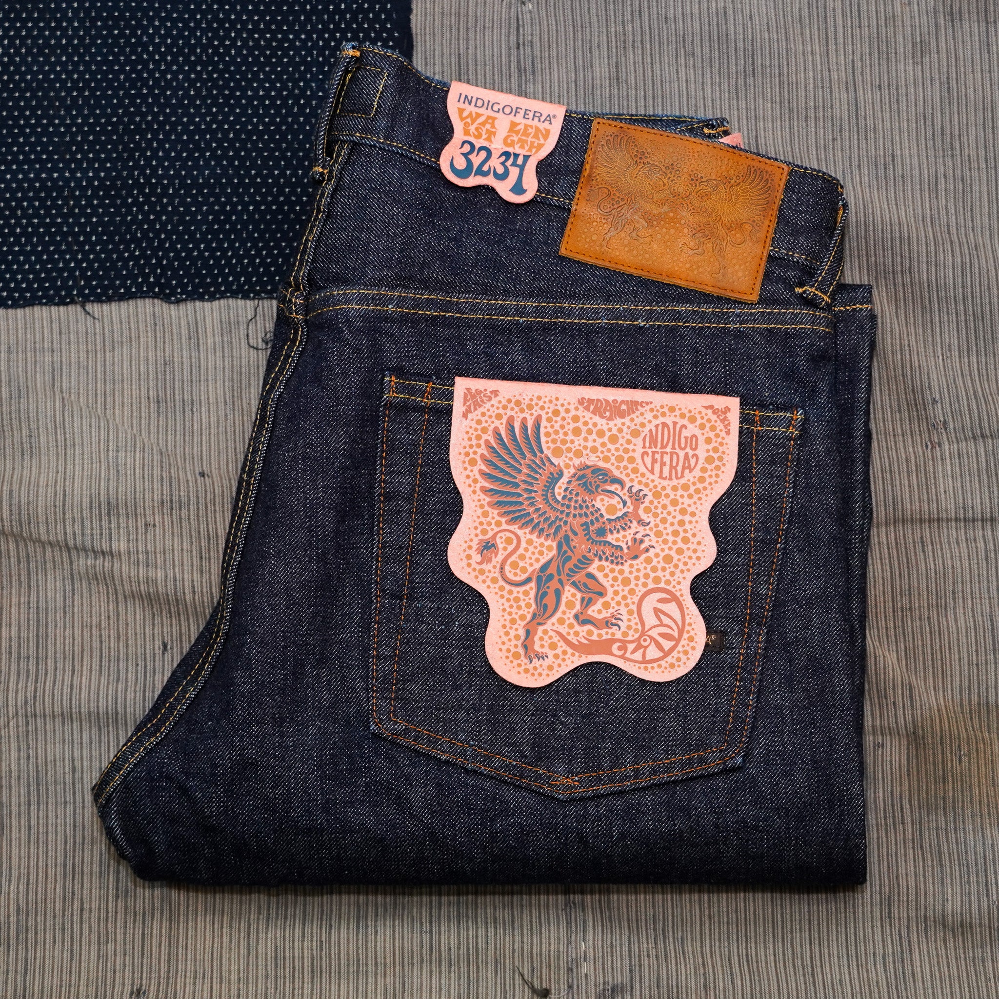 Indigofera Clint Straight Fit - 18oz Shiroyama Rinsed Denim