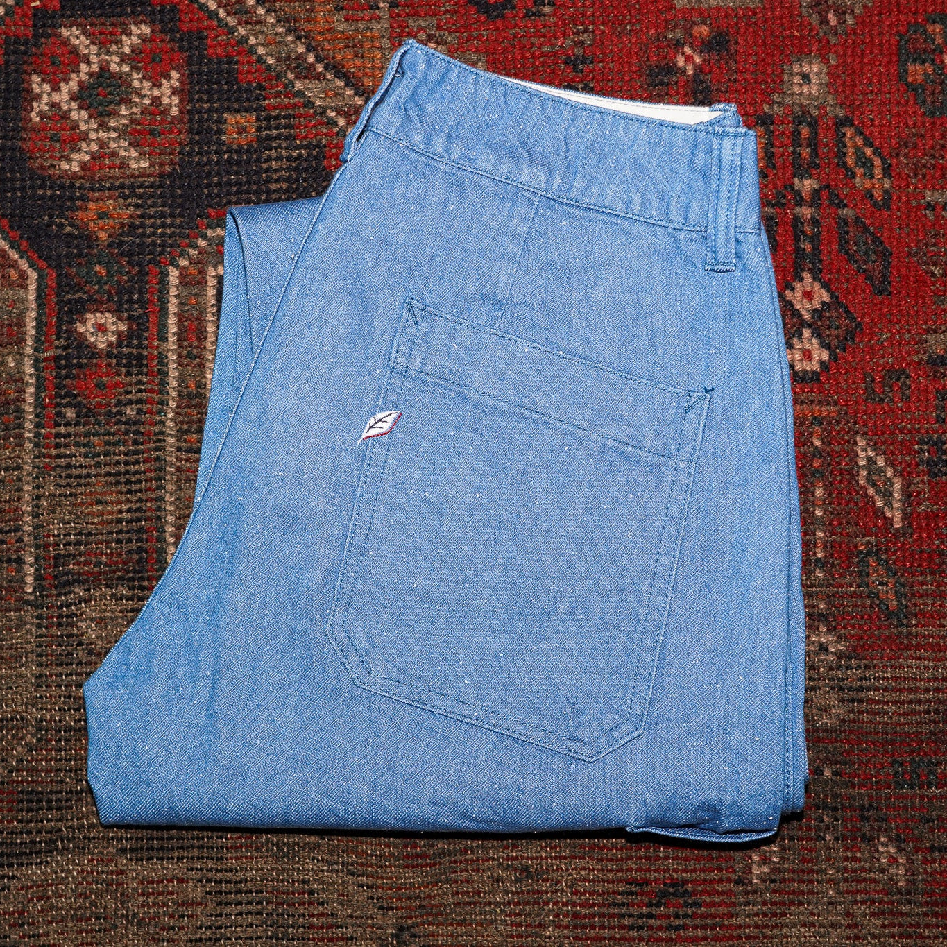 Pure Blue Japan LP-1191-L 10oz Double Pocket Worker Pants - Light Indigo