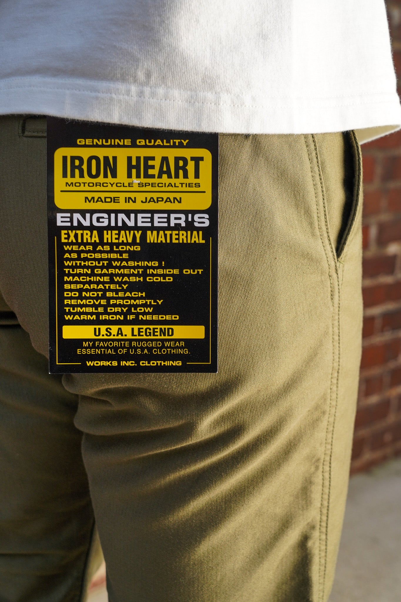 Iron Heart IH-720-OLV 11oz Cotton Whipcord Work Pants - Olive