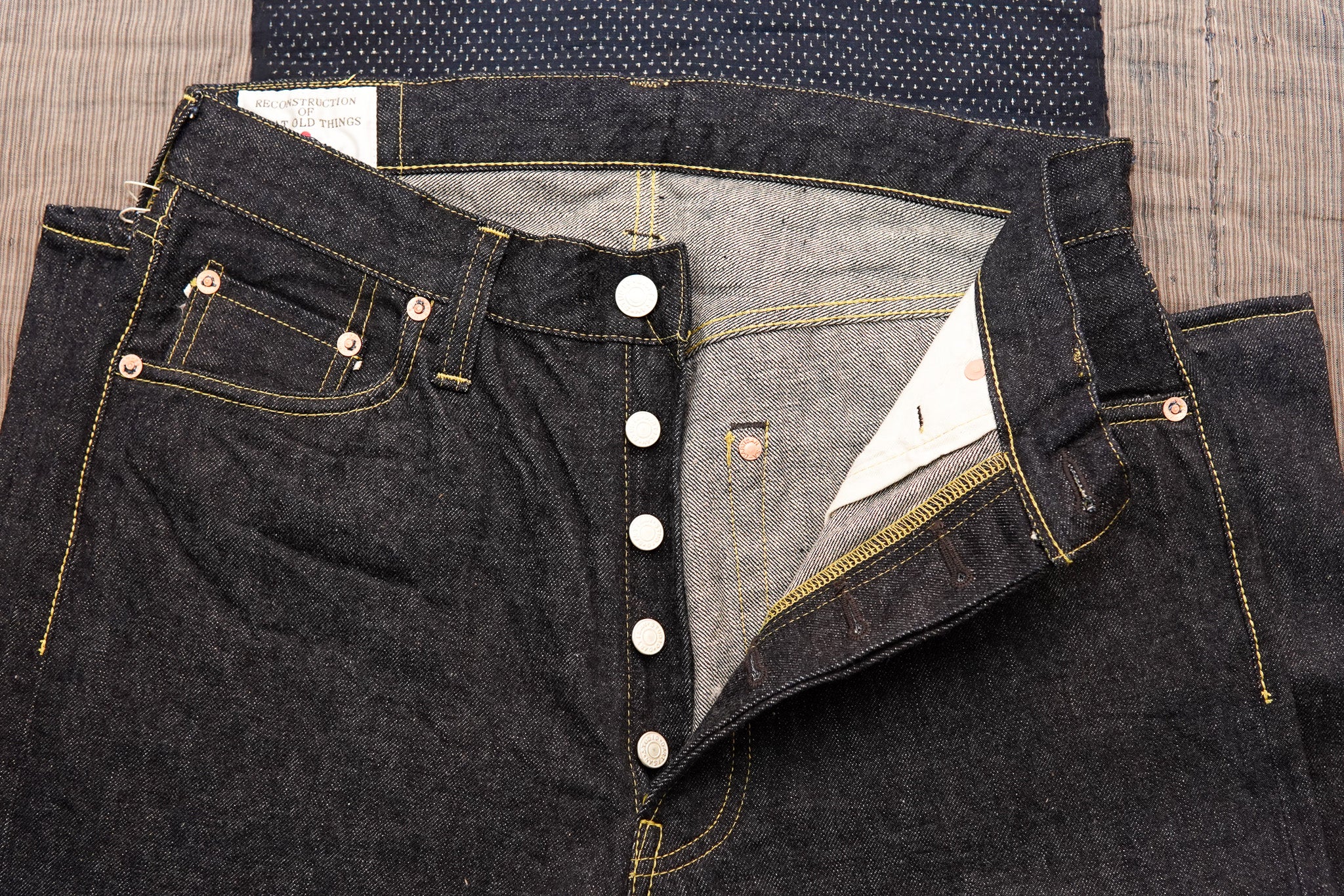 Studio D'Artisan SD-1102W Ishikawadai Loose Fit Indigo Selvedge Denim - One Washed