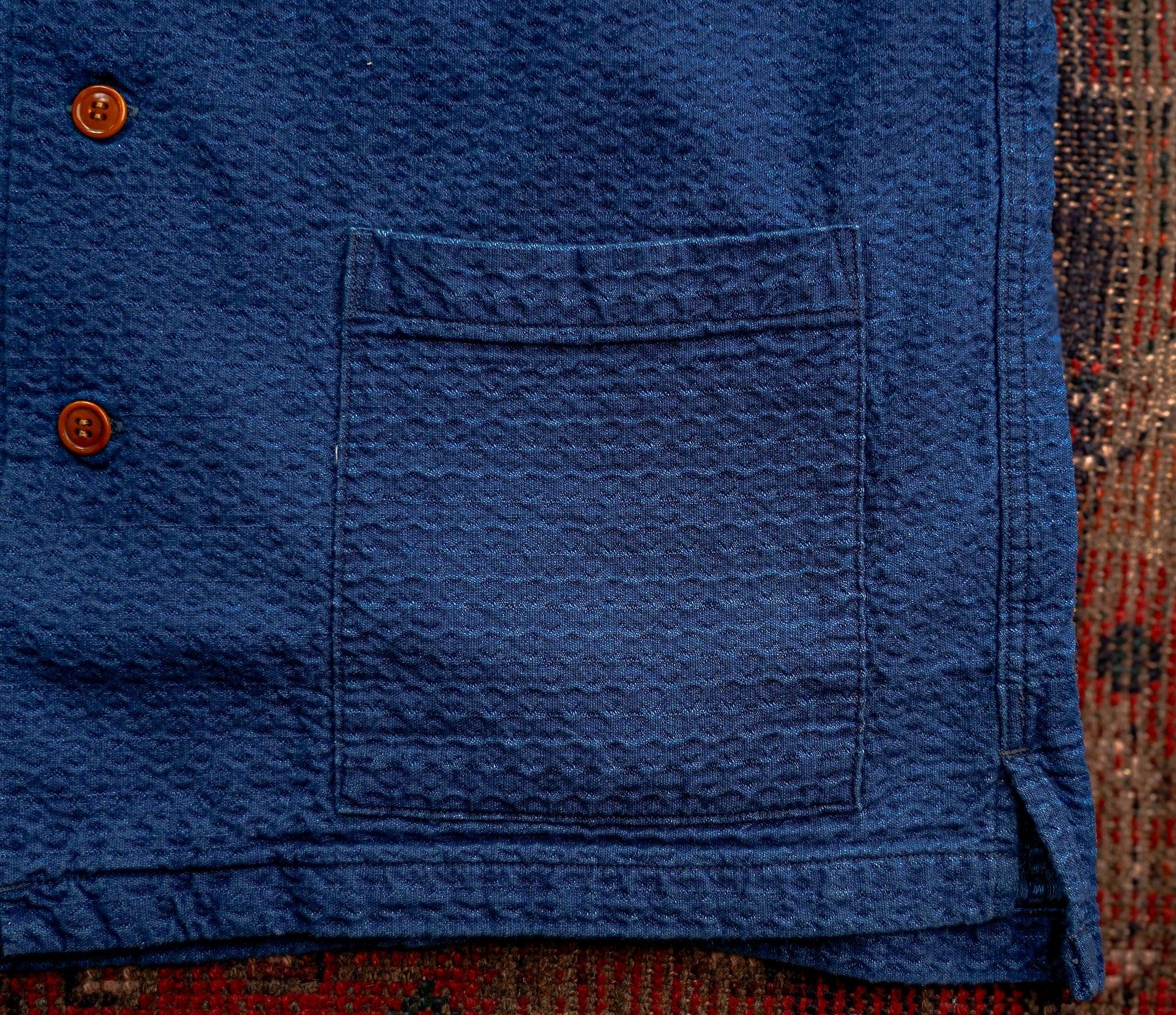 Studio D'Artisan 5724U Indigo Dobby Short Sleeved Shirt - Used