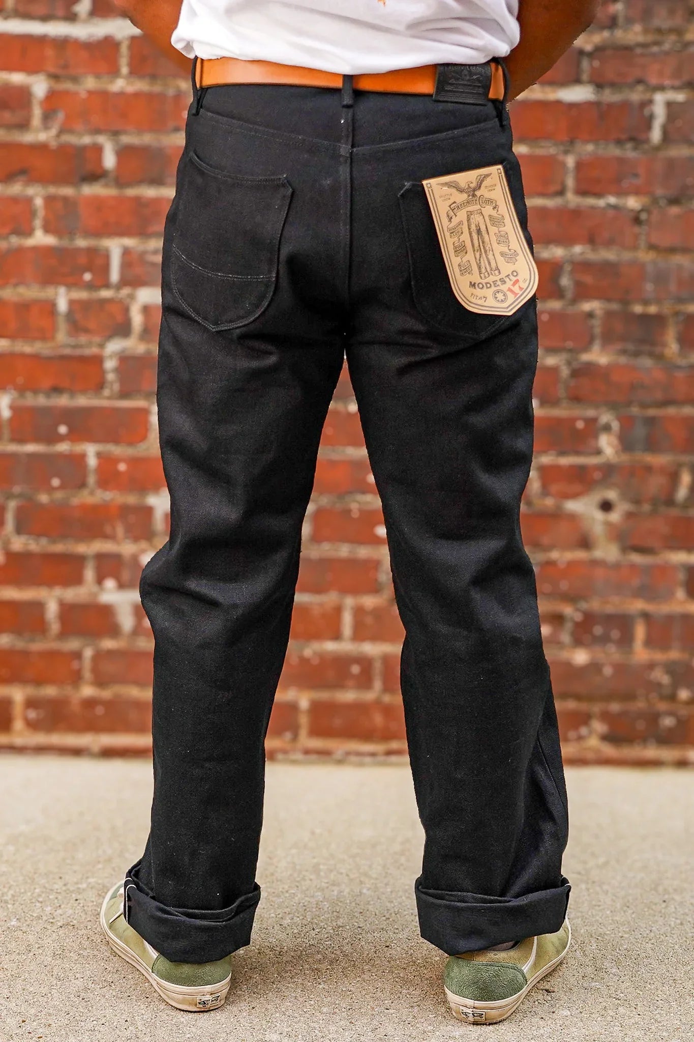 Freenote Cloth Modesto Wide Leg - 17oz Double Black Slub