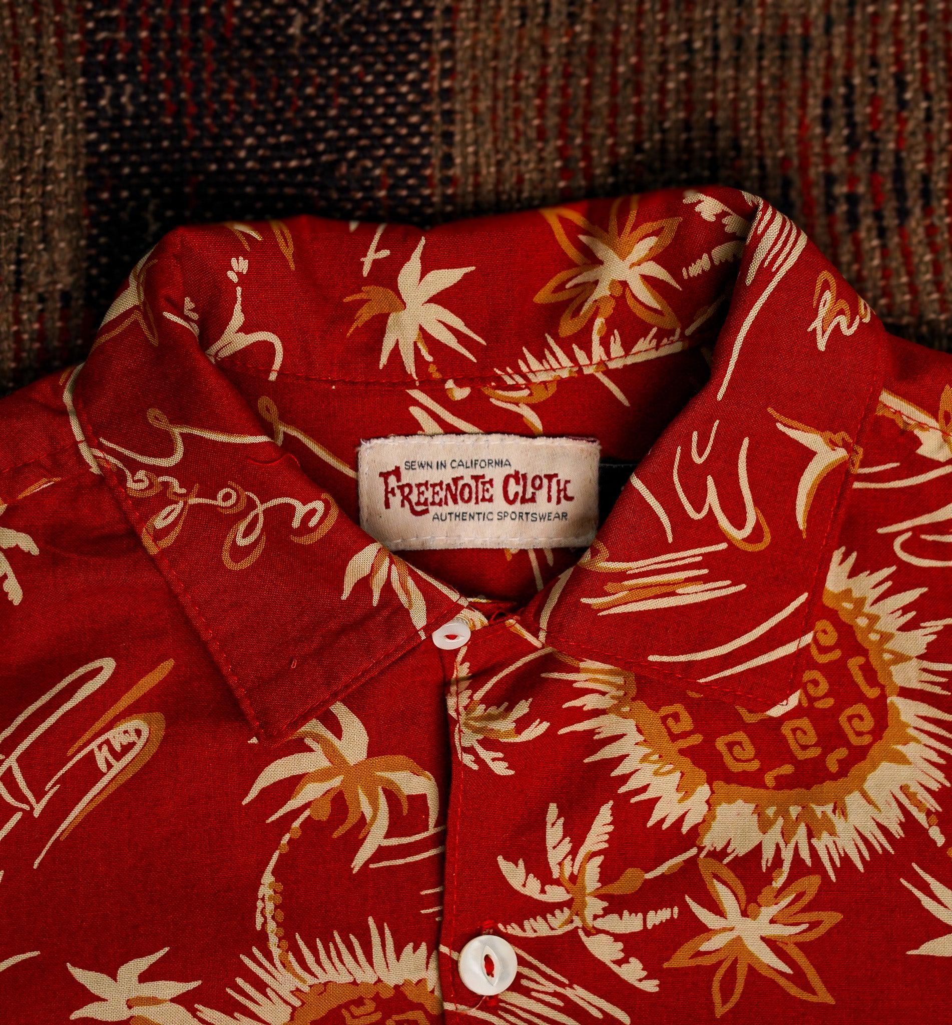 Freenote Cloth Dean Double Pocket Shirt - Aloha Red