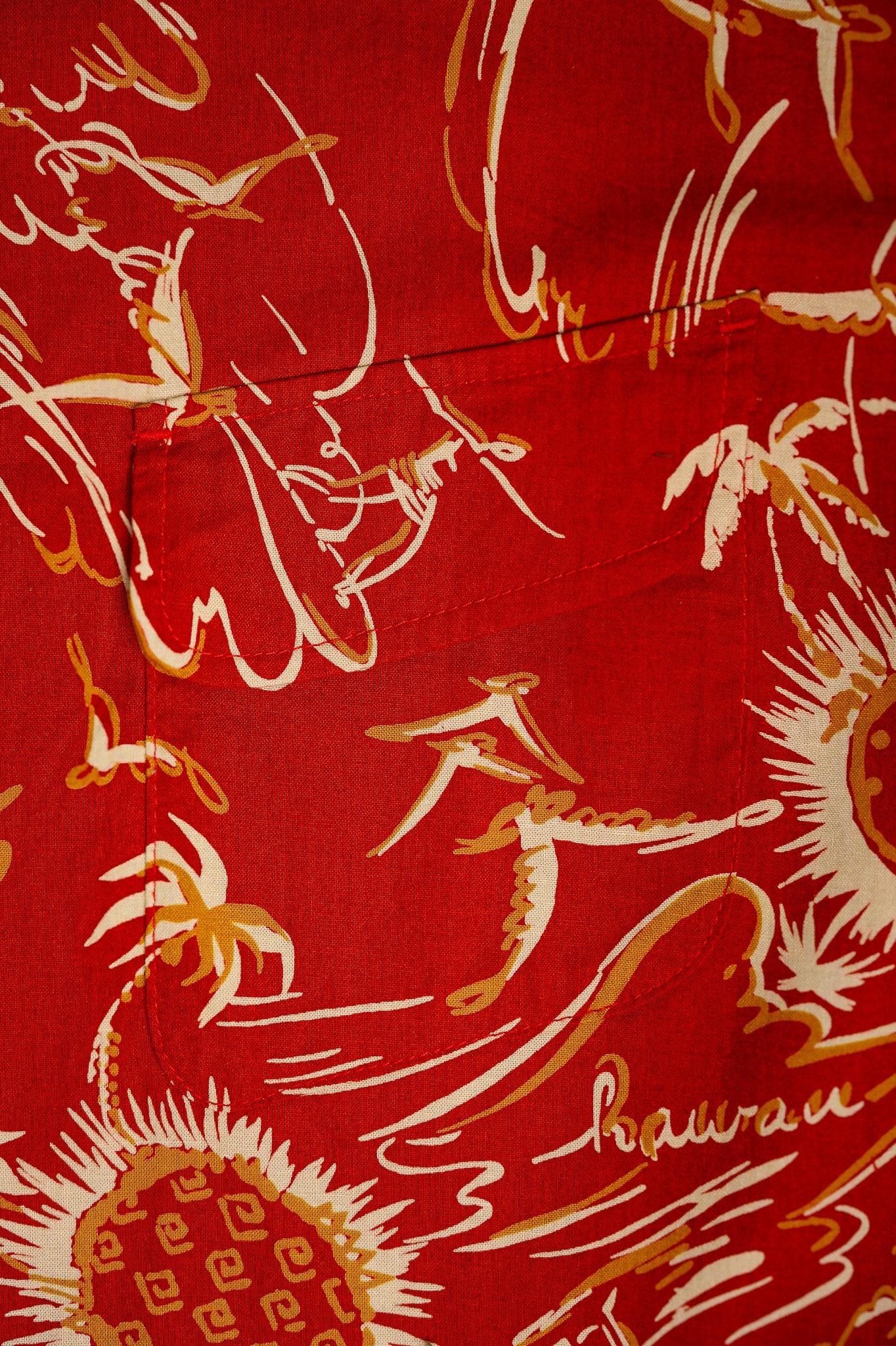 Freenote Cloth Dean Double Pocket Shirt - Aloha Red