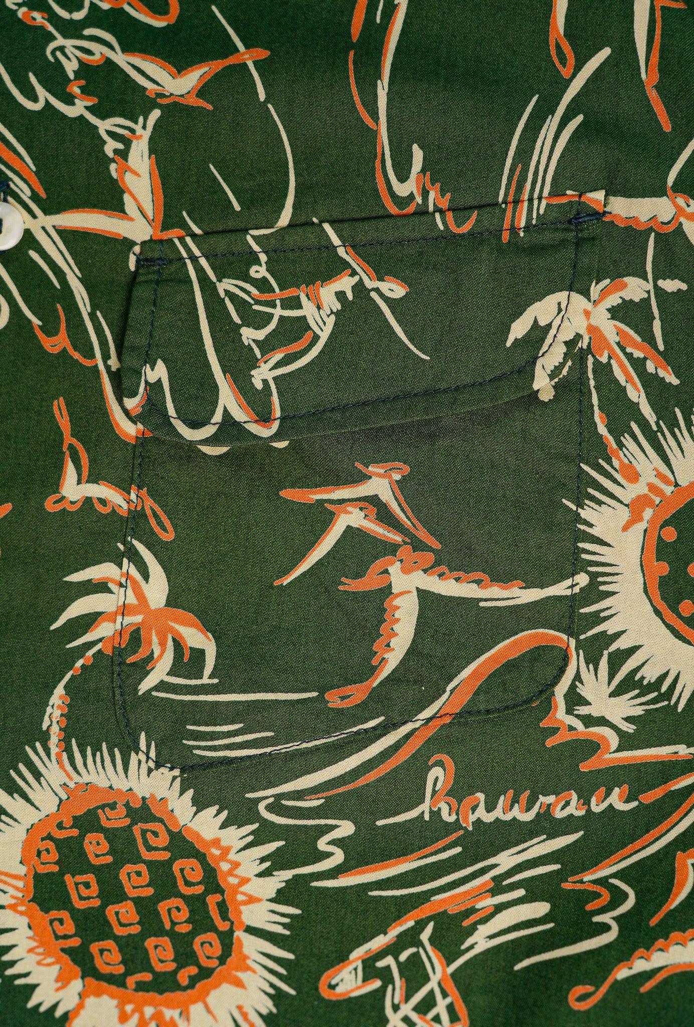 Freenote Cloth Dean Double Pocket Shirt - Aloha Olive