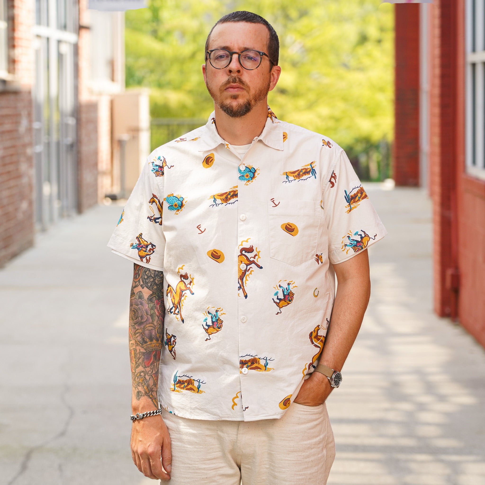 Freenote Cloth Hawaiian Cowboy Shirt - Tan
